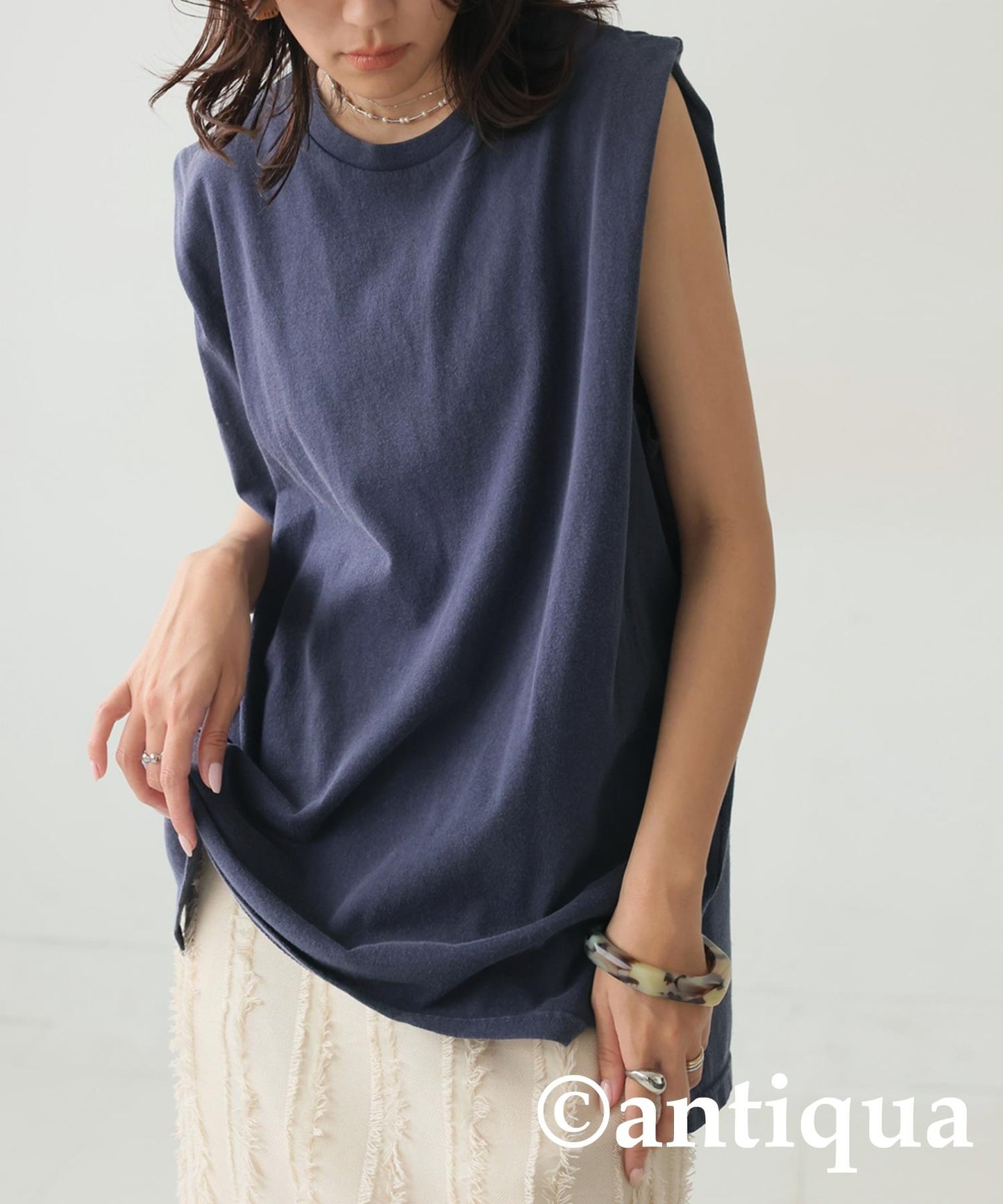 Ladies Acid Wash Sleeveless Tops