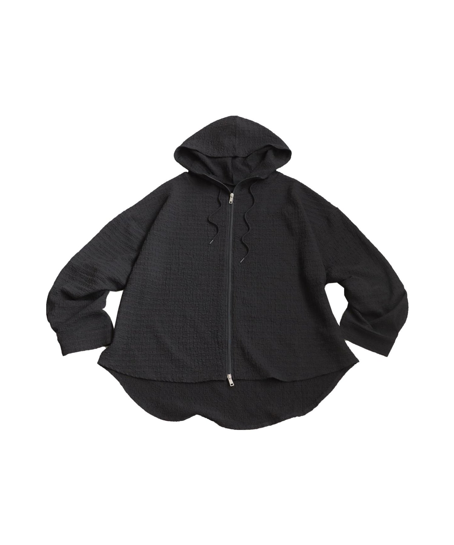 Ladies Double Zip Jacquard Hoodie