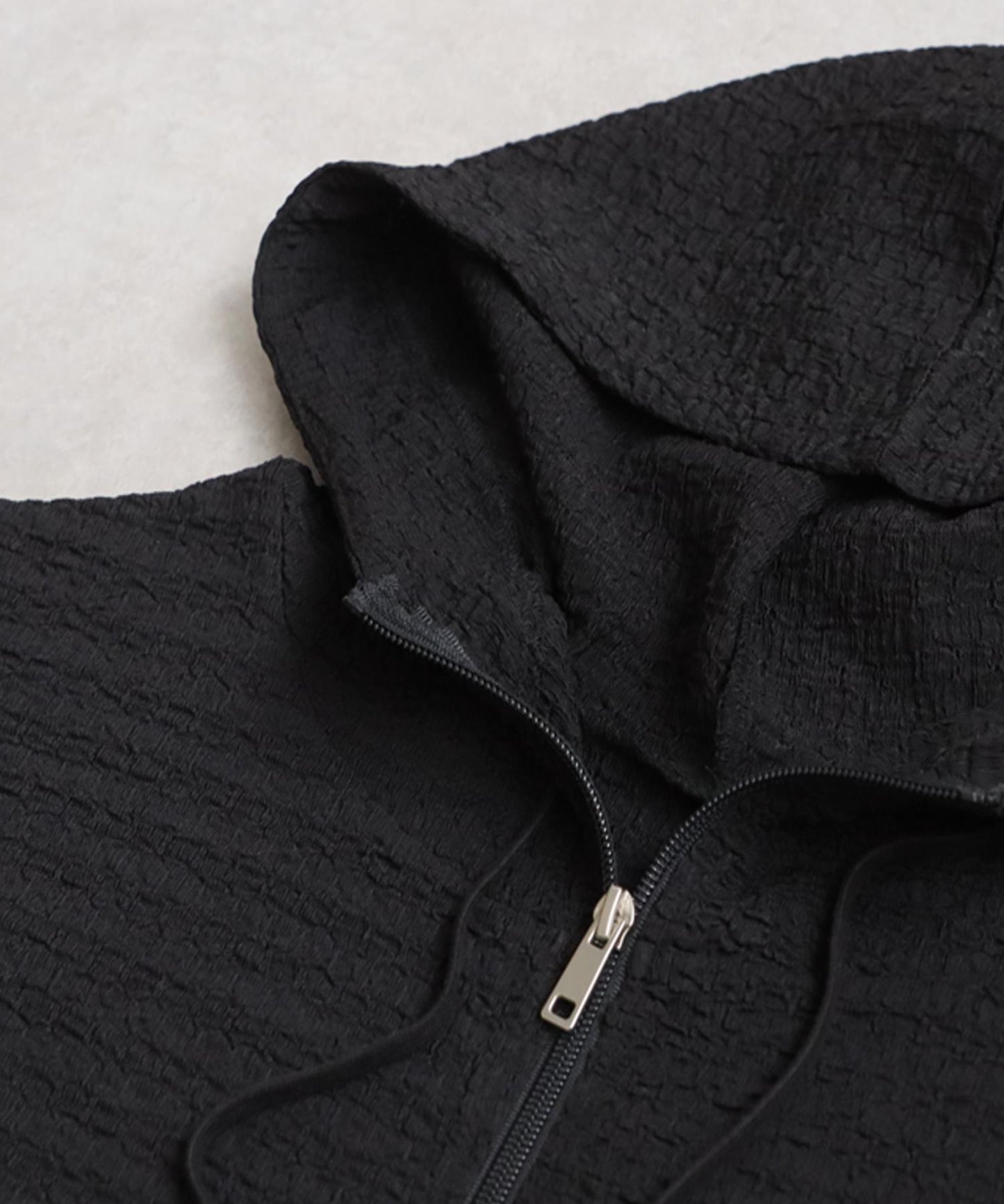 Ladies Double Zip Jacquard Hoodie