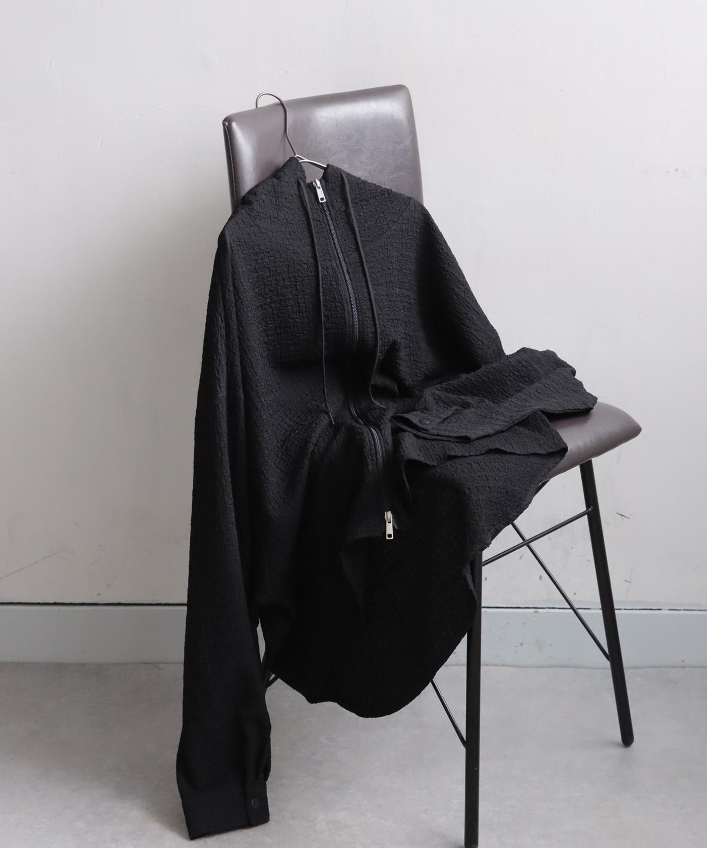 Ladies Double Zip Jacquard Hoodie