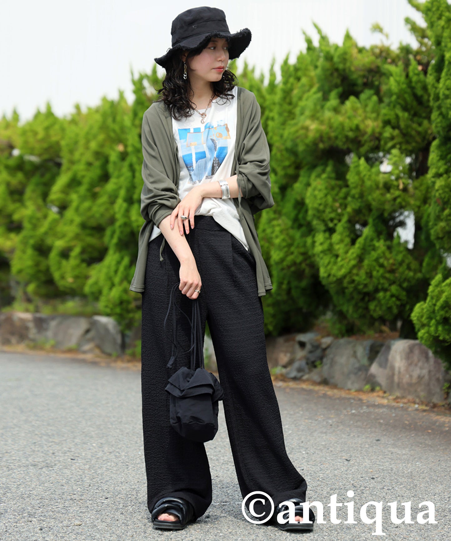 Ladies Puffy Jacquard Tucked Pants