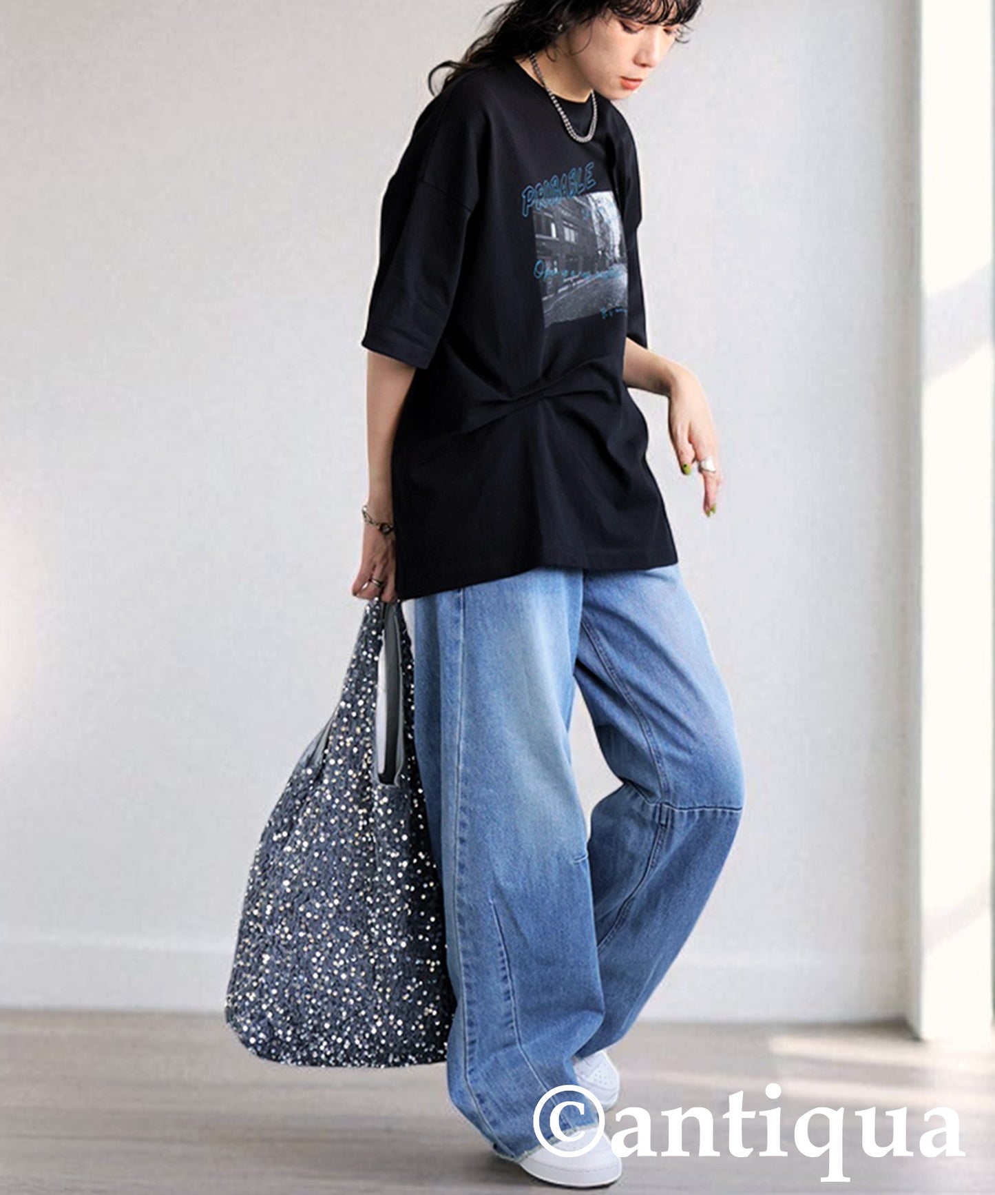 Ladies 3D Tuck Design T-Shirt