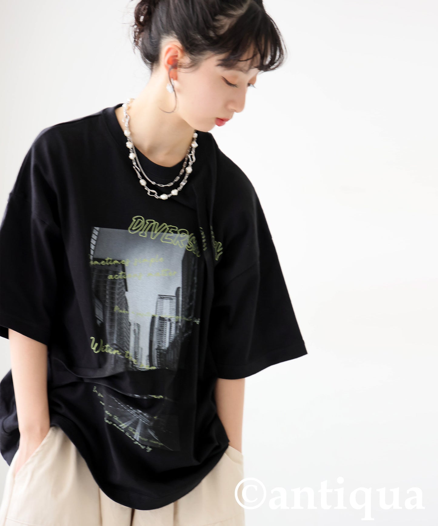 Ladies 3D Tuck Design T-Shirt