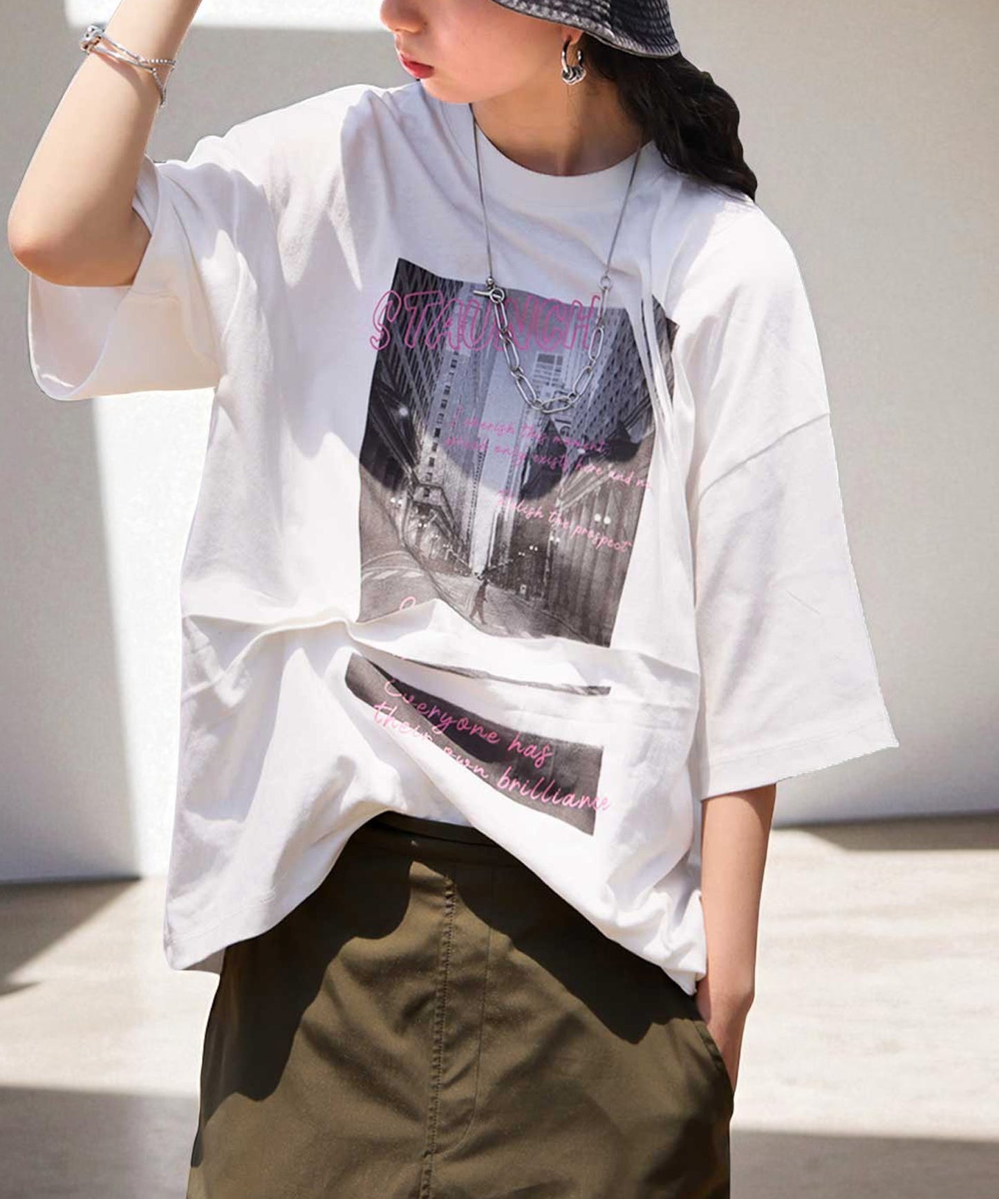 Ladies 3D Tuck Design T-Shirt