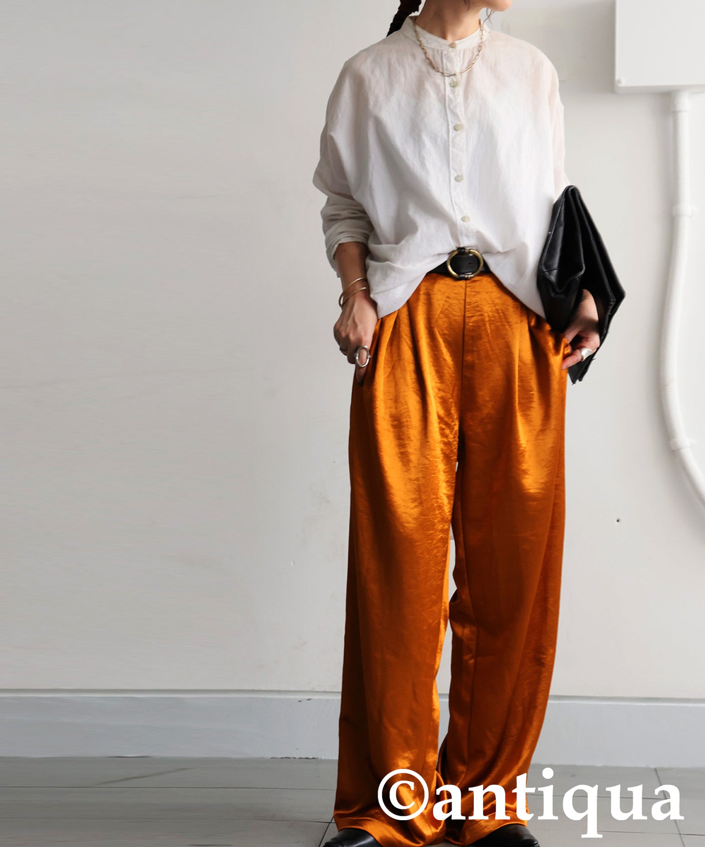 Ladies Satin Wide Pants
