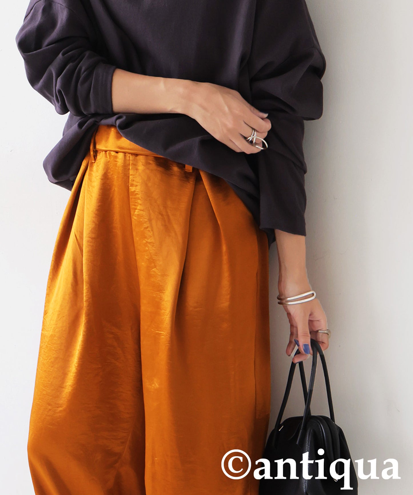 Ladies Satin Wide Pants