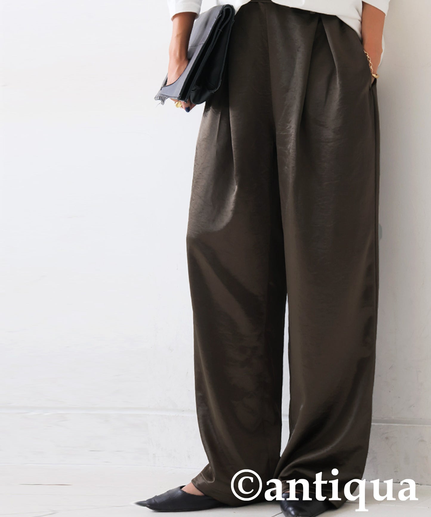 Ladies Satin Wide Pants