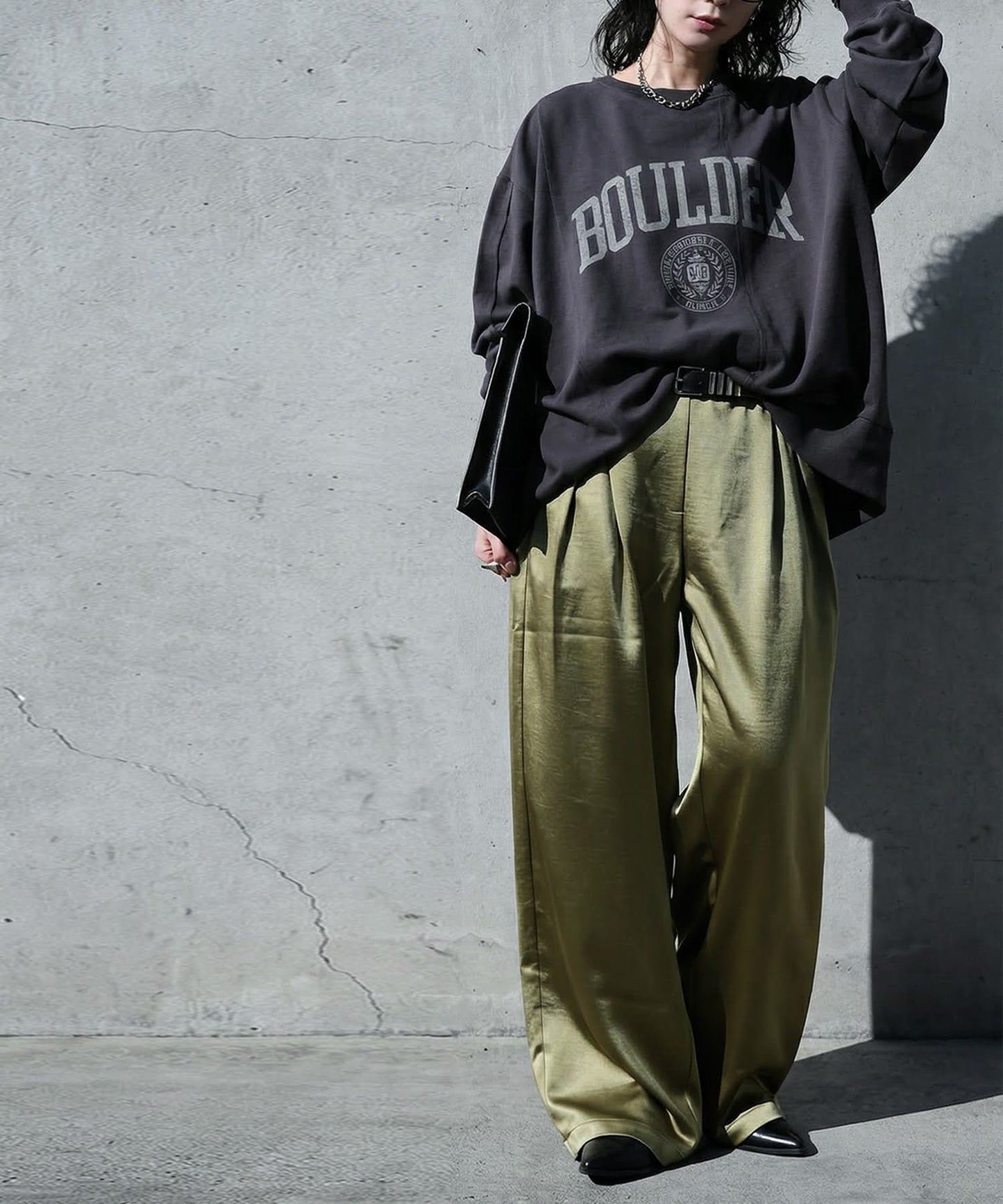 Ladies Satin Wide Pants