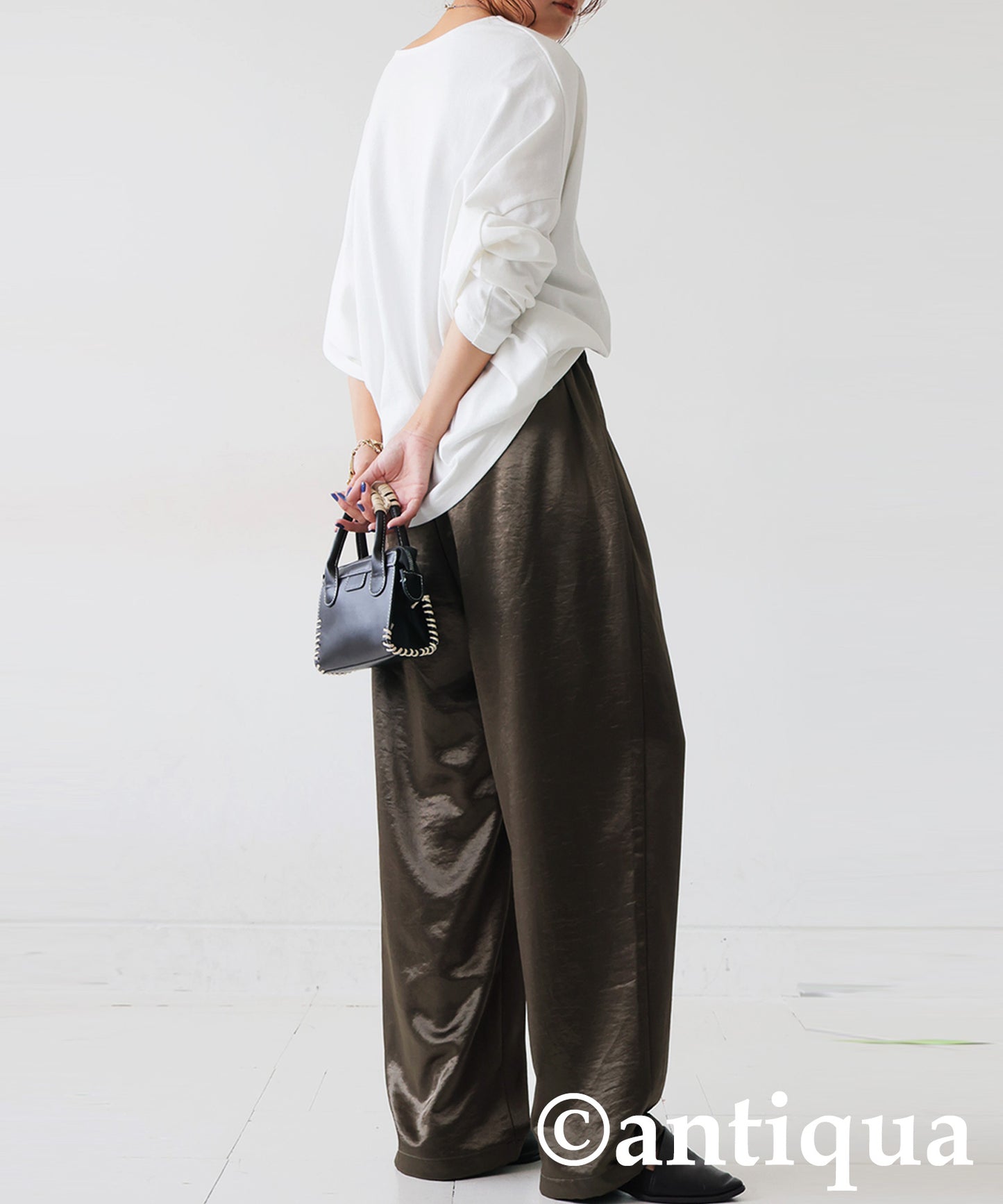 Ladies Satin Wide Pants