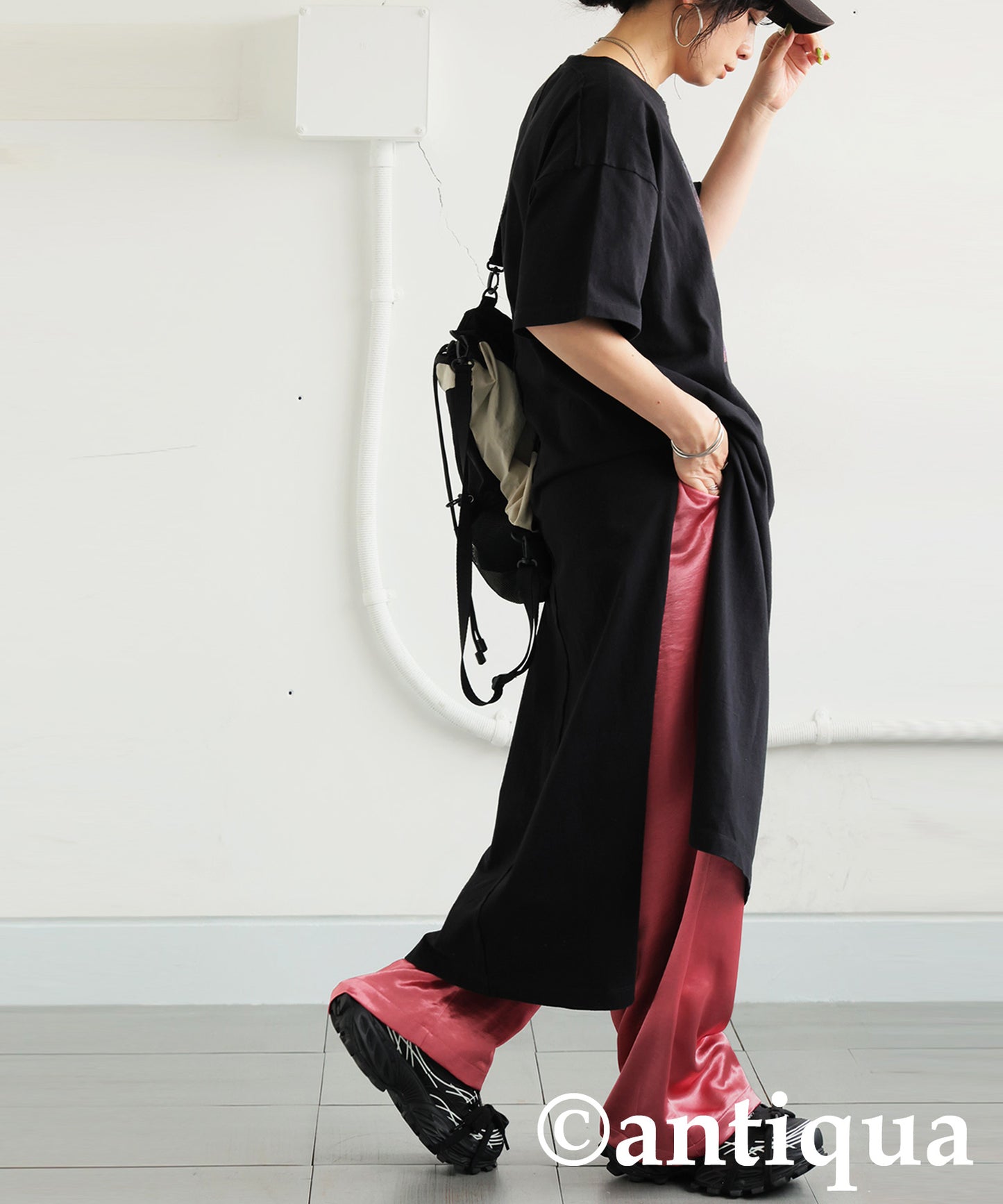 Ladies Satin Wide Pants