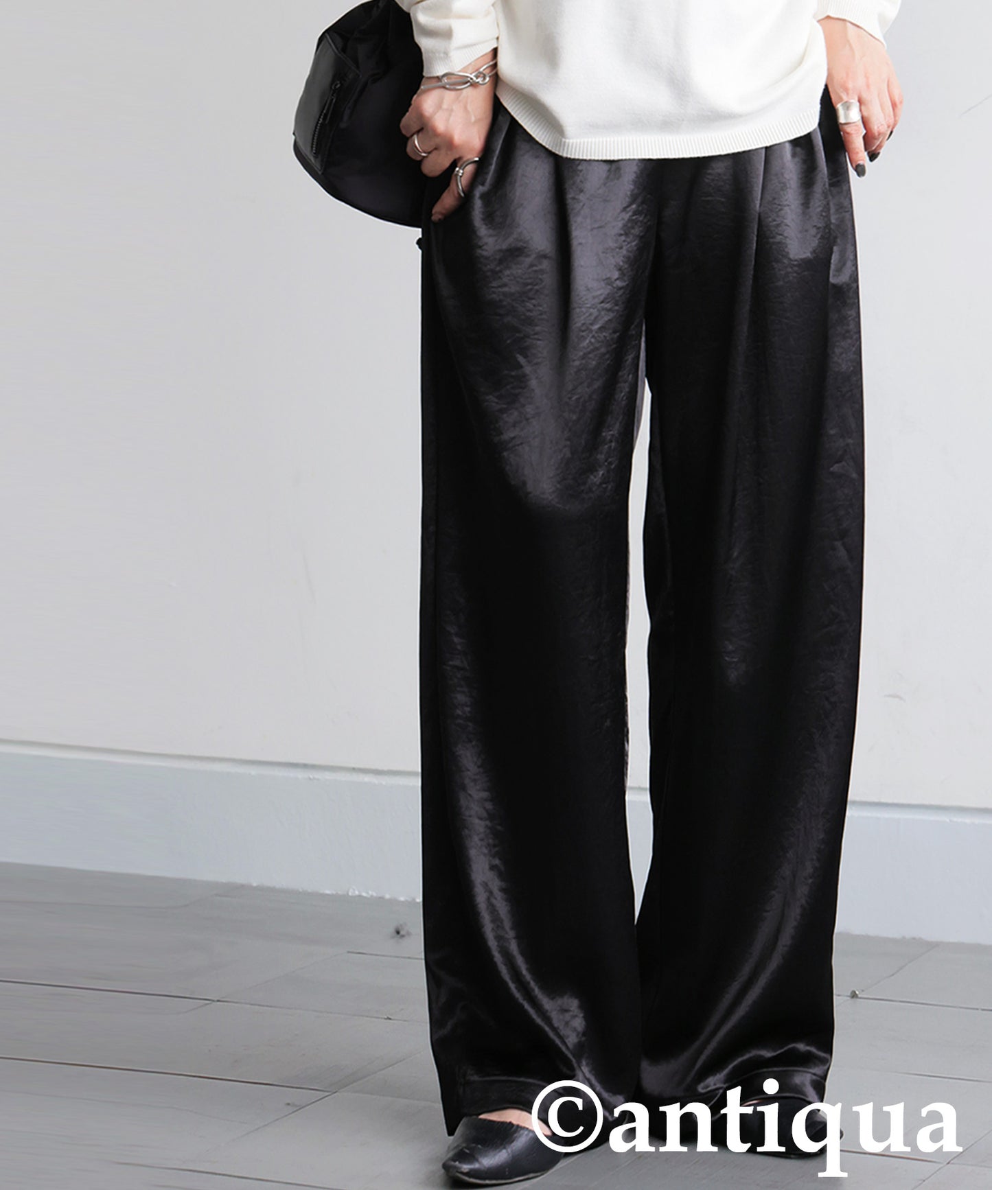 Ladies Satin Wide Pants