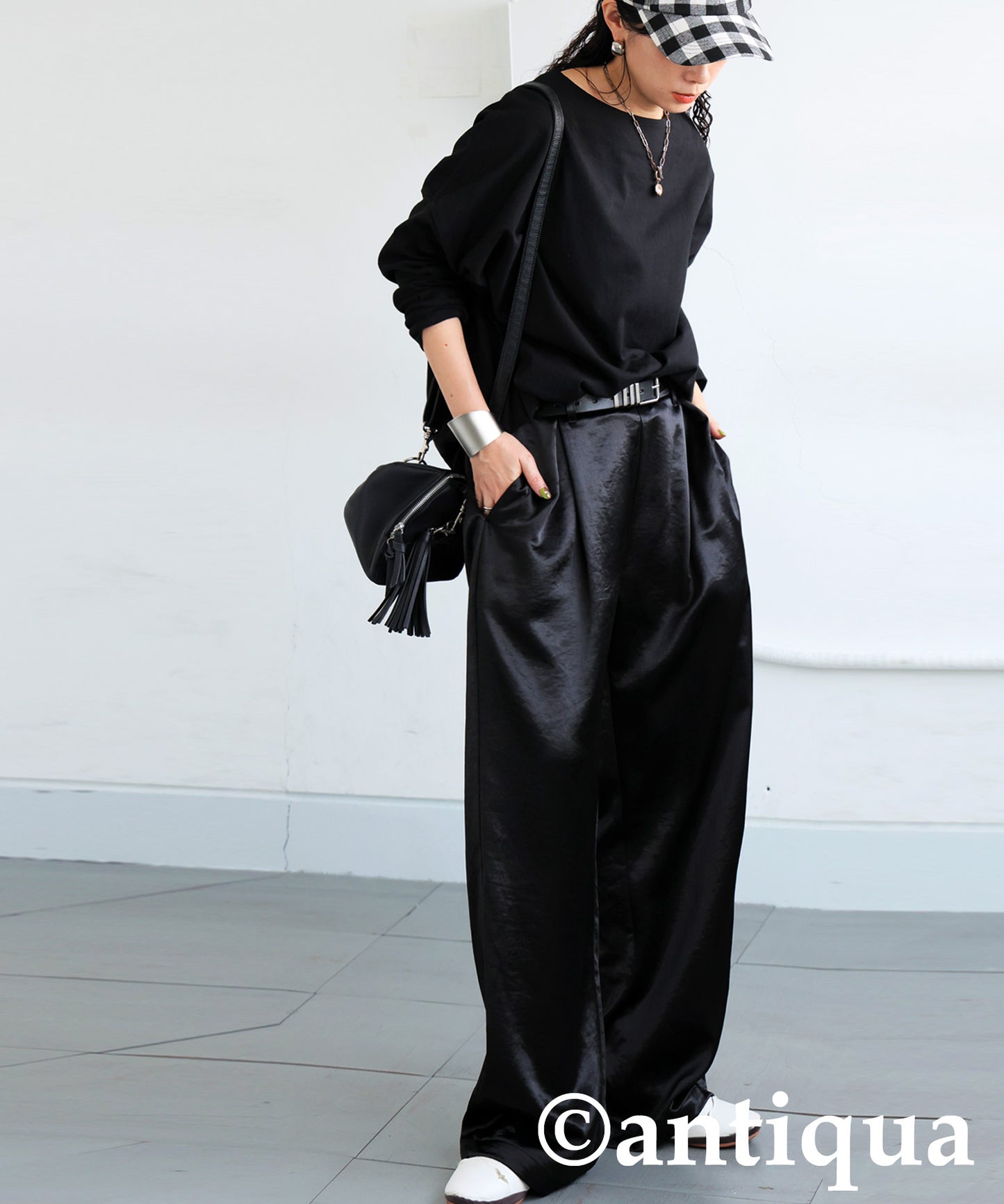 Ladies Satin Wide Pants