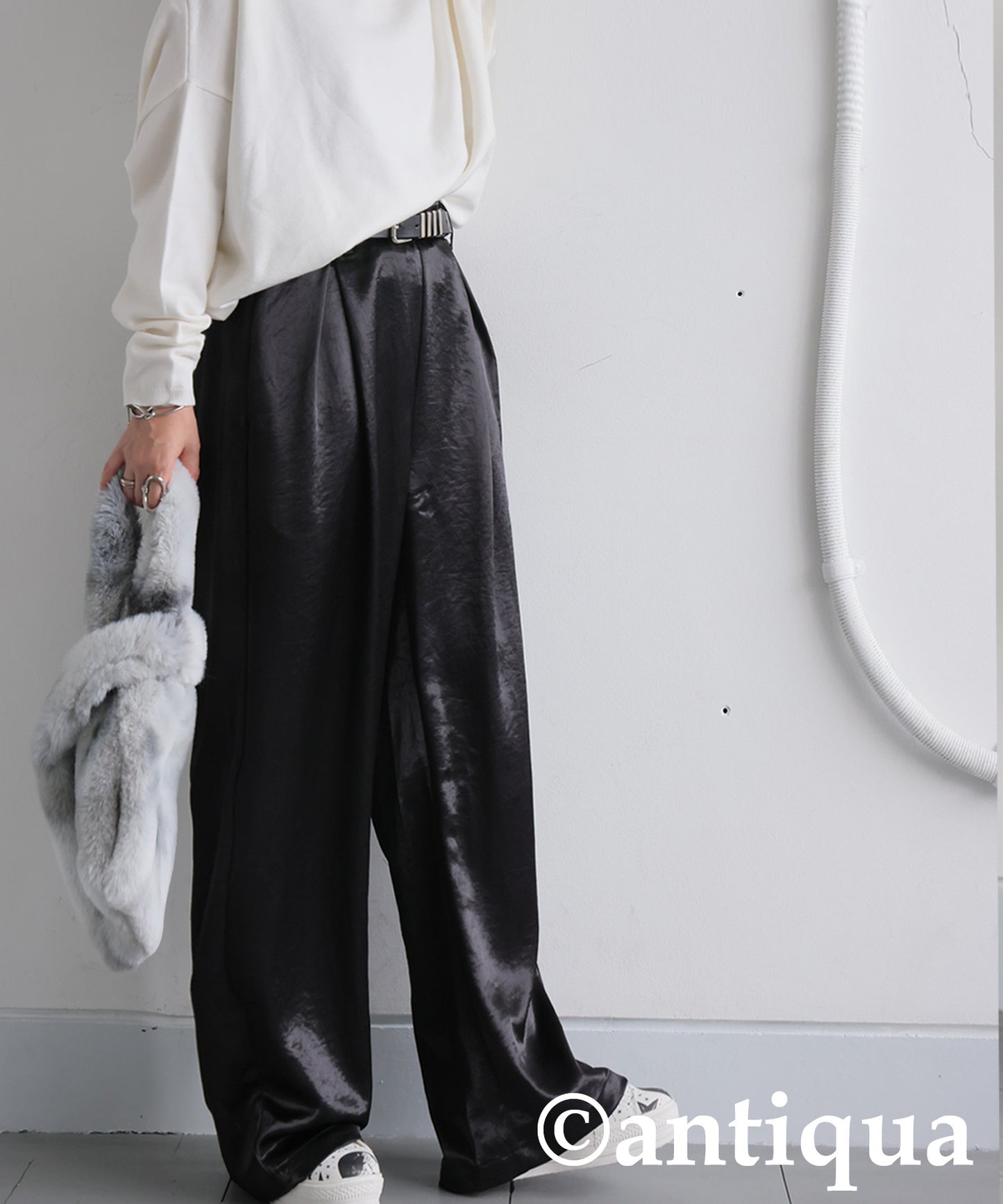 Ladies Satin Wide Pants