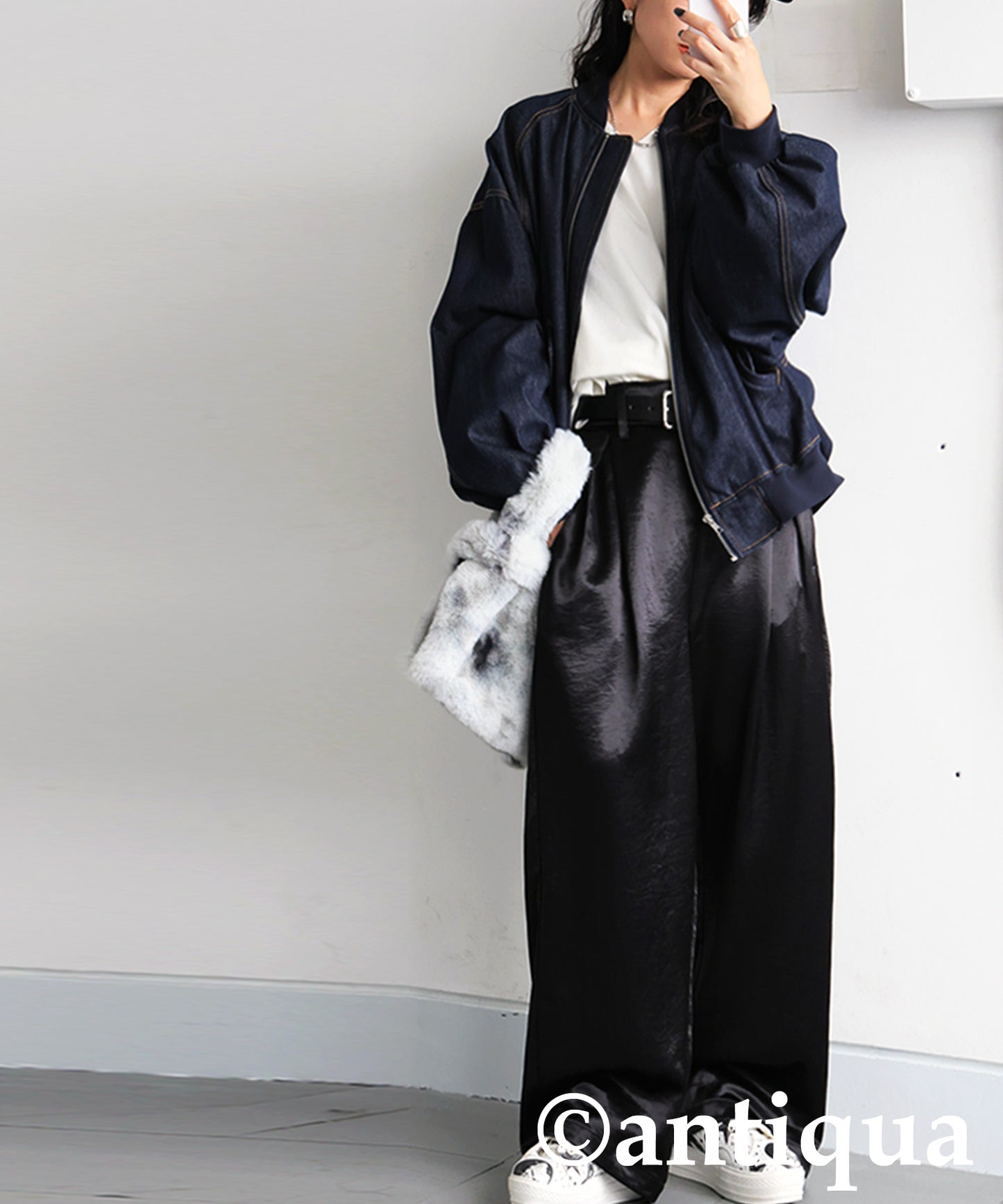 Ladies Satin Wide Pants