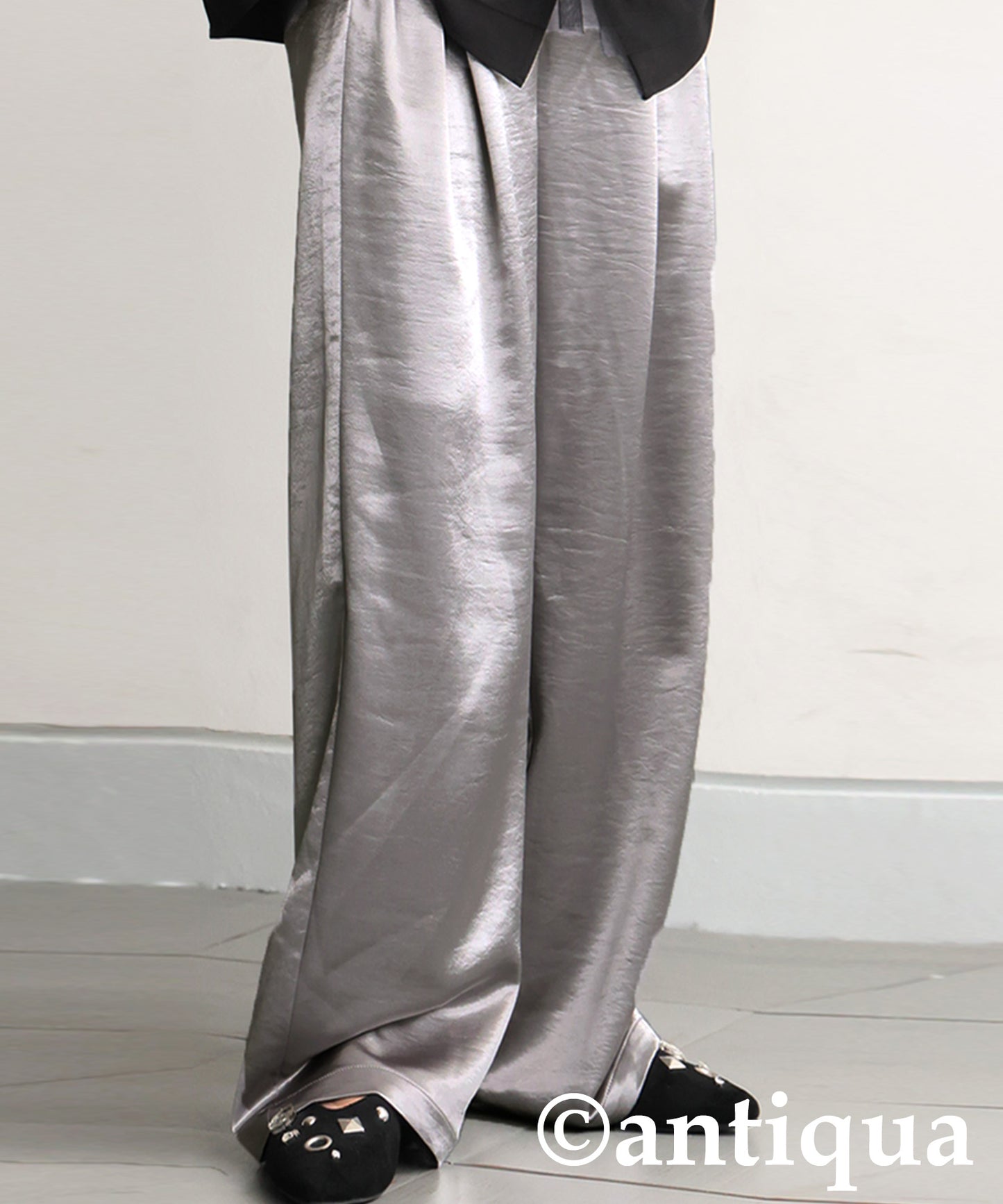 Ladies Satin Wide Pants