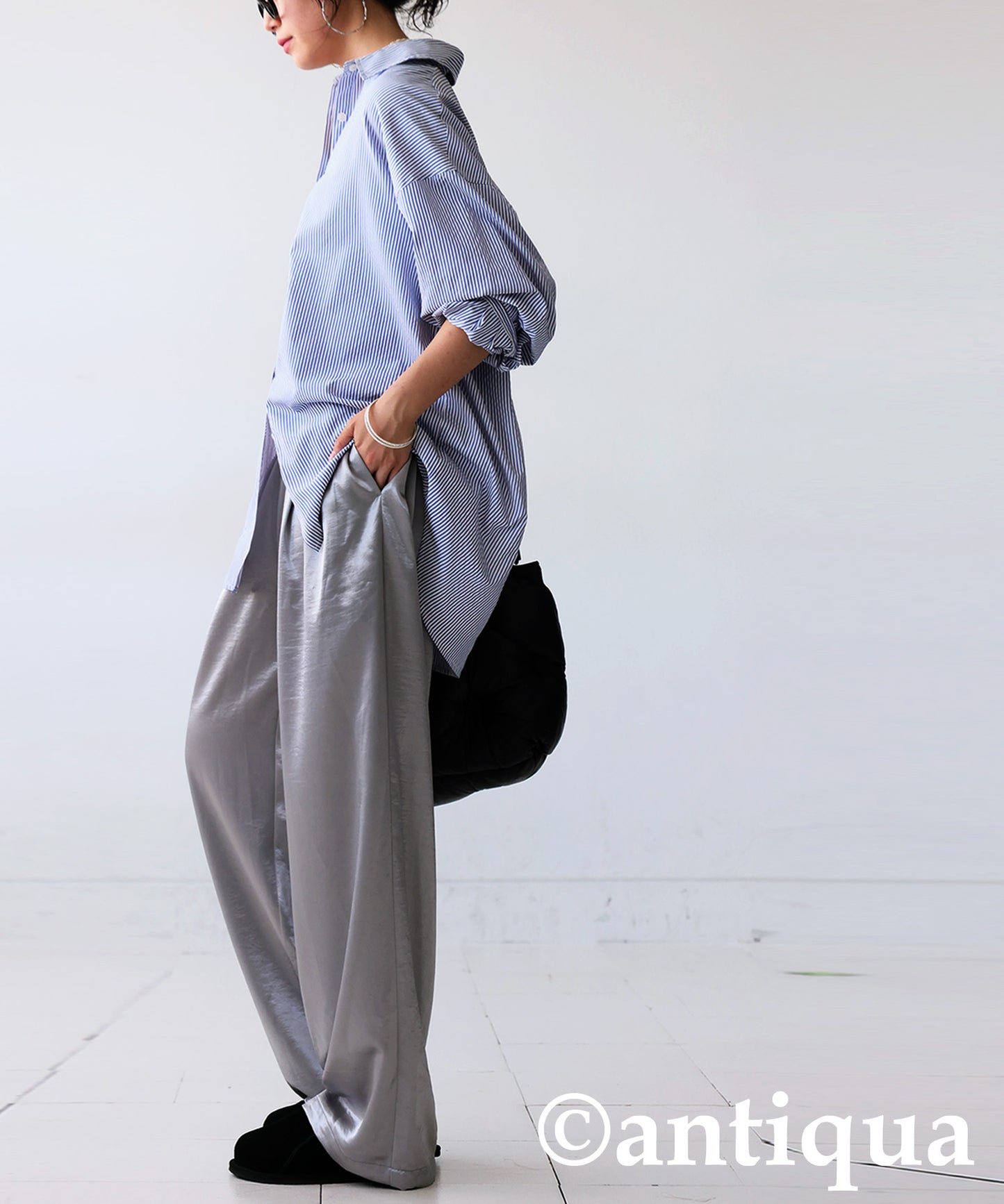 Ladies Satin Wide Pants