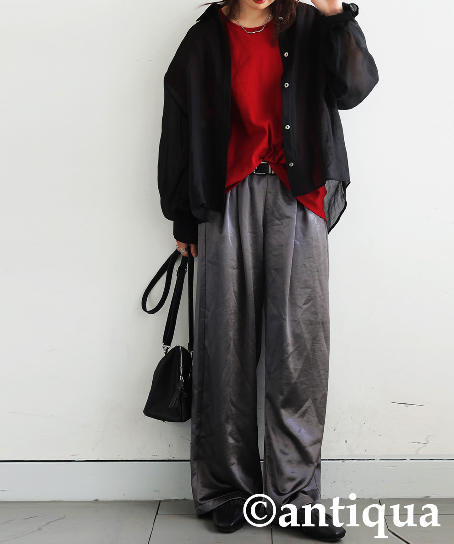 Ladies Satin Wide Pants