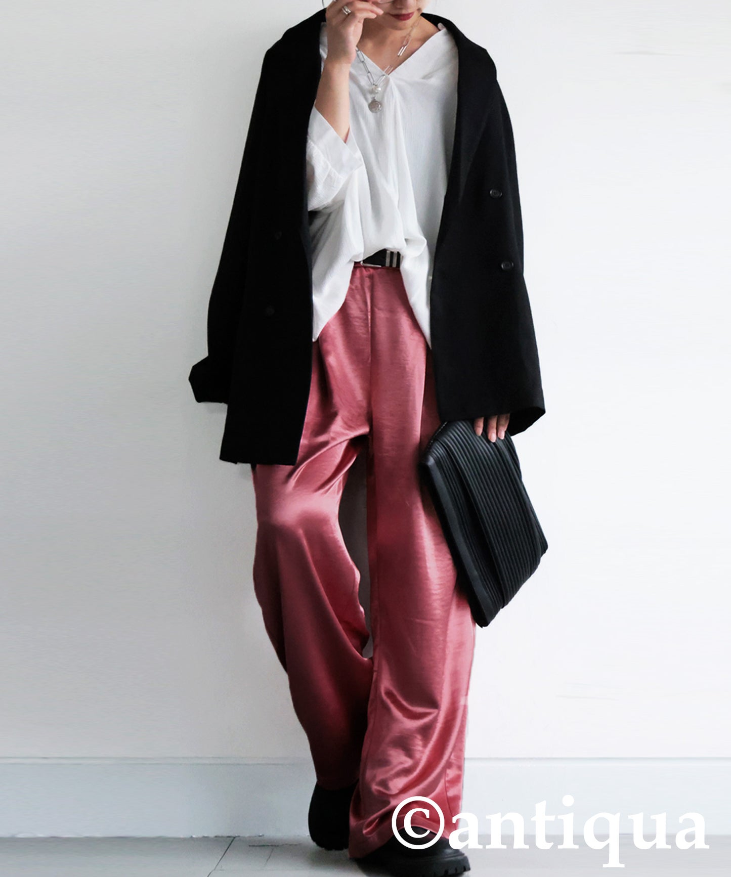 Ladies Satin Wide Pants