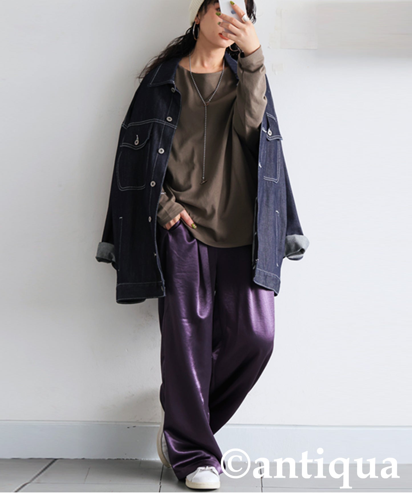 Ladies Satin Wide Pants