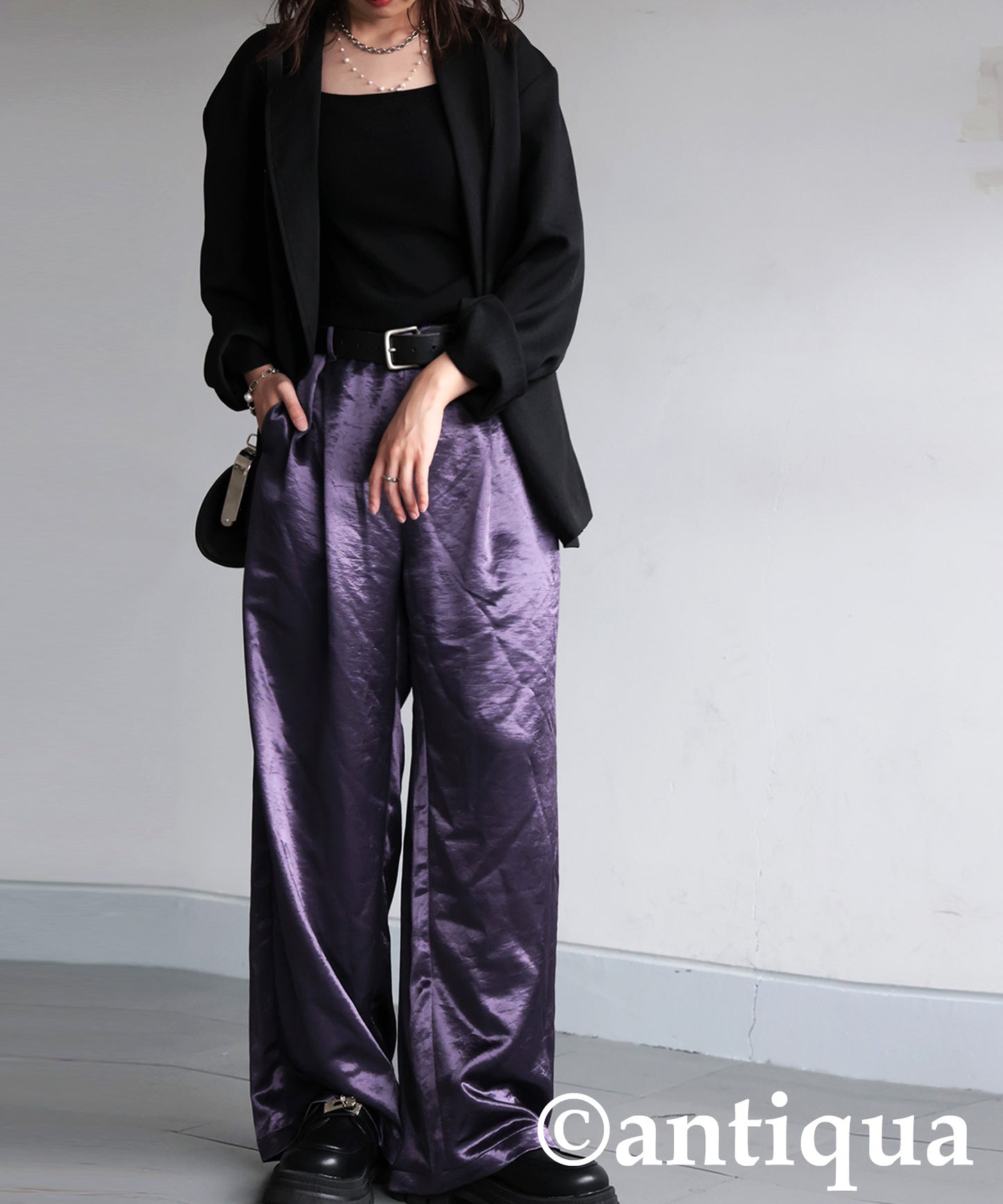 Ladies Satin Wide Pants
