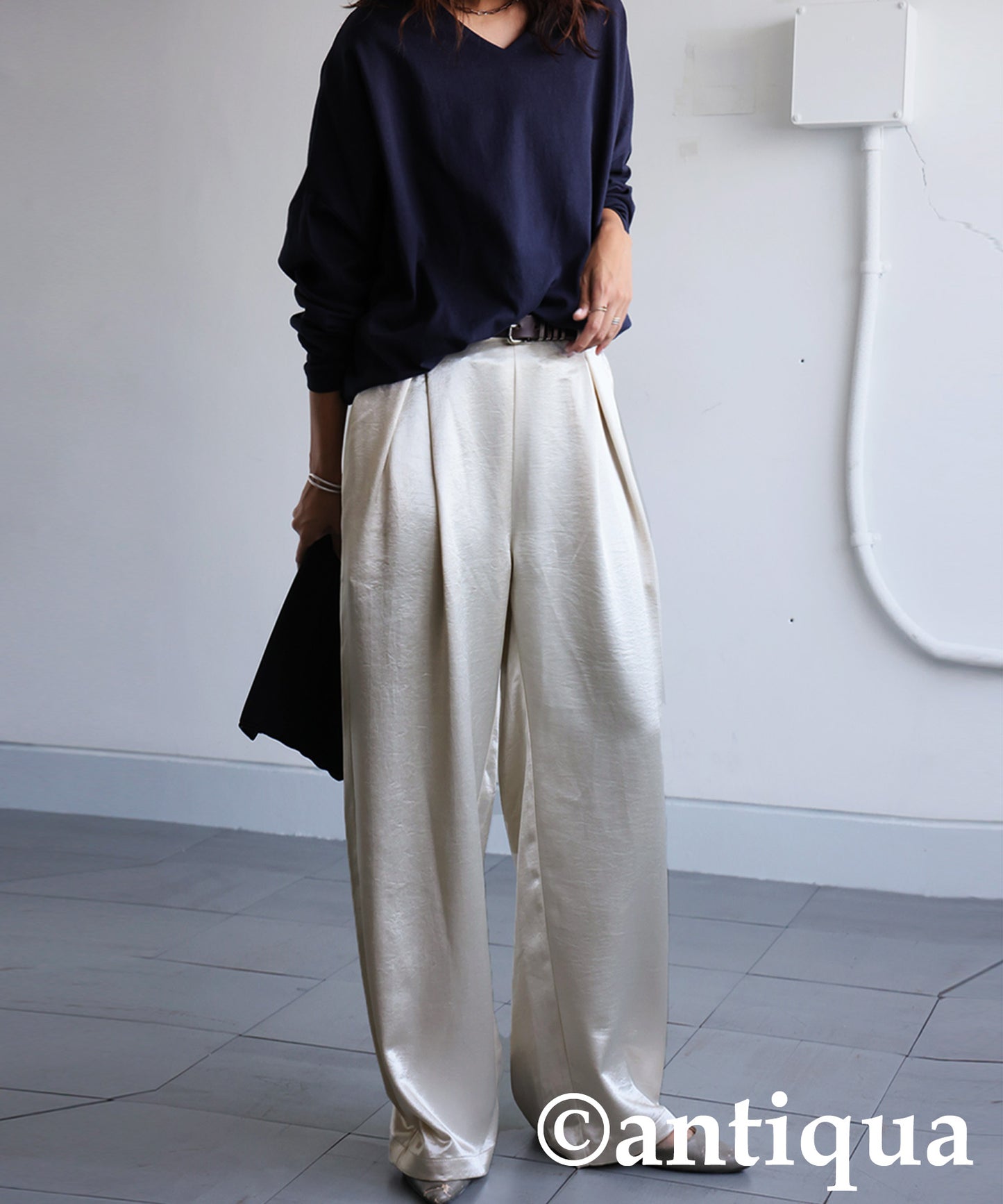 Ladies Satin Wide Pants