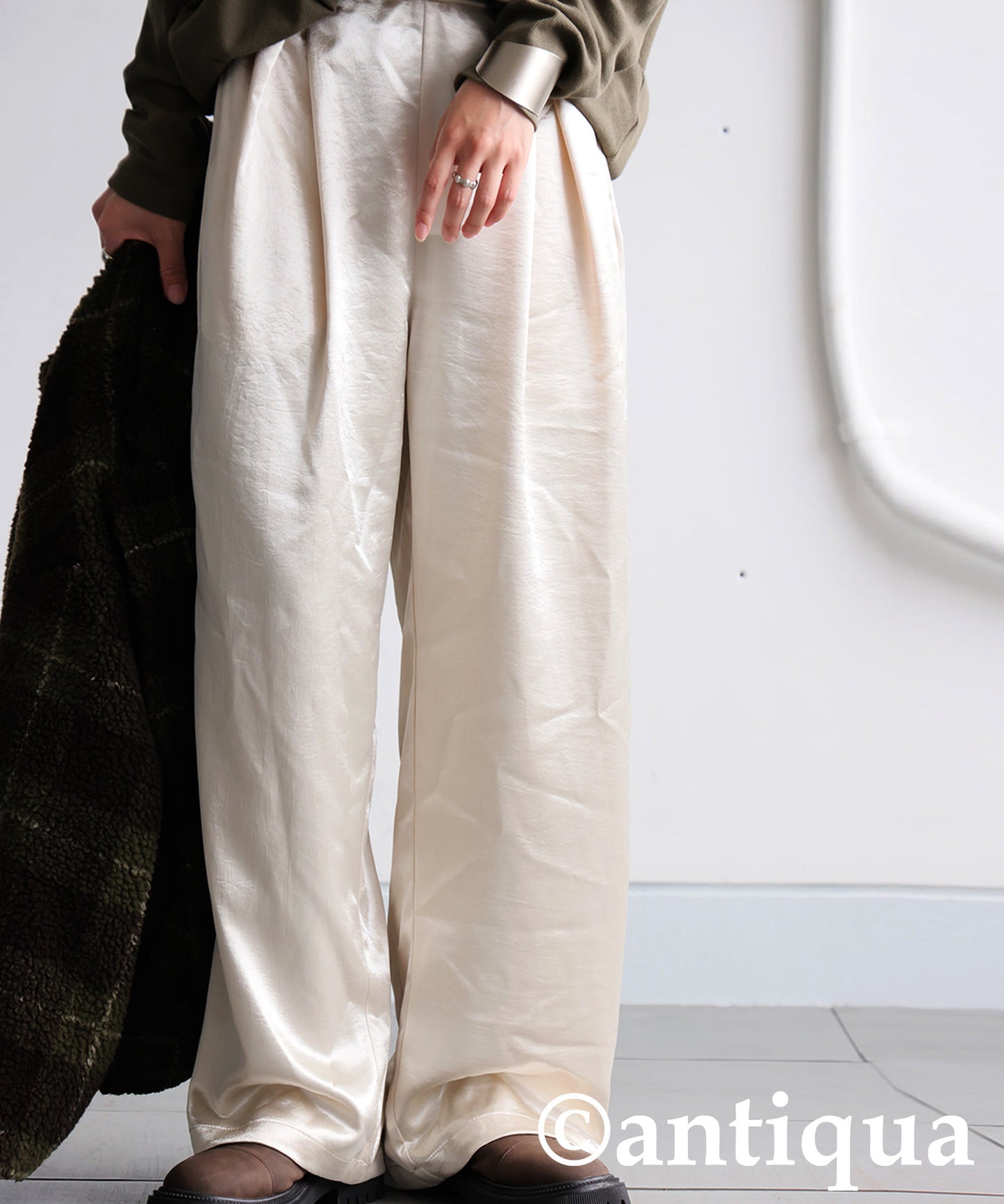 Ladies Satin Wide Pants