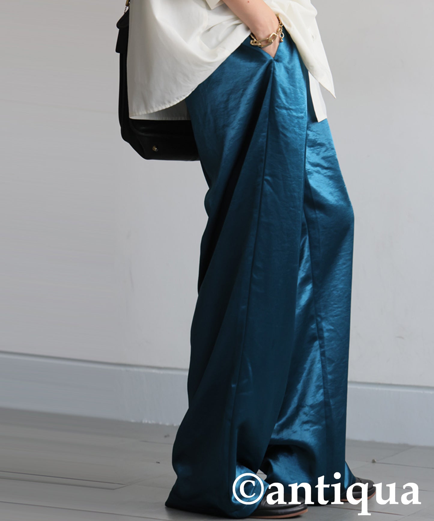 Ladies Satin Wide Pants