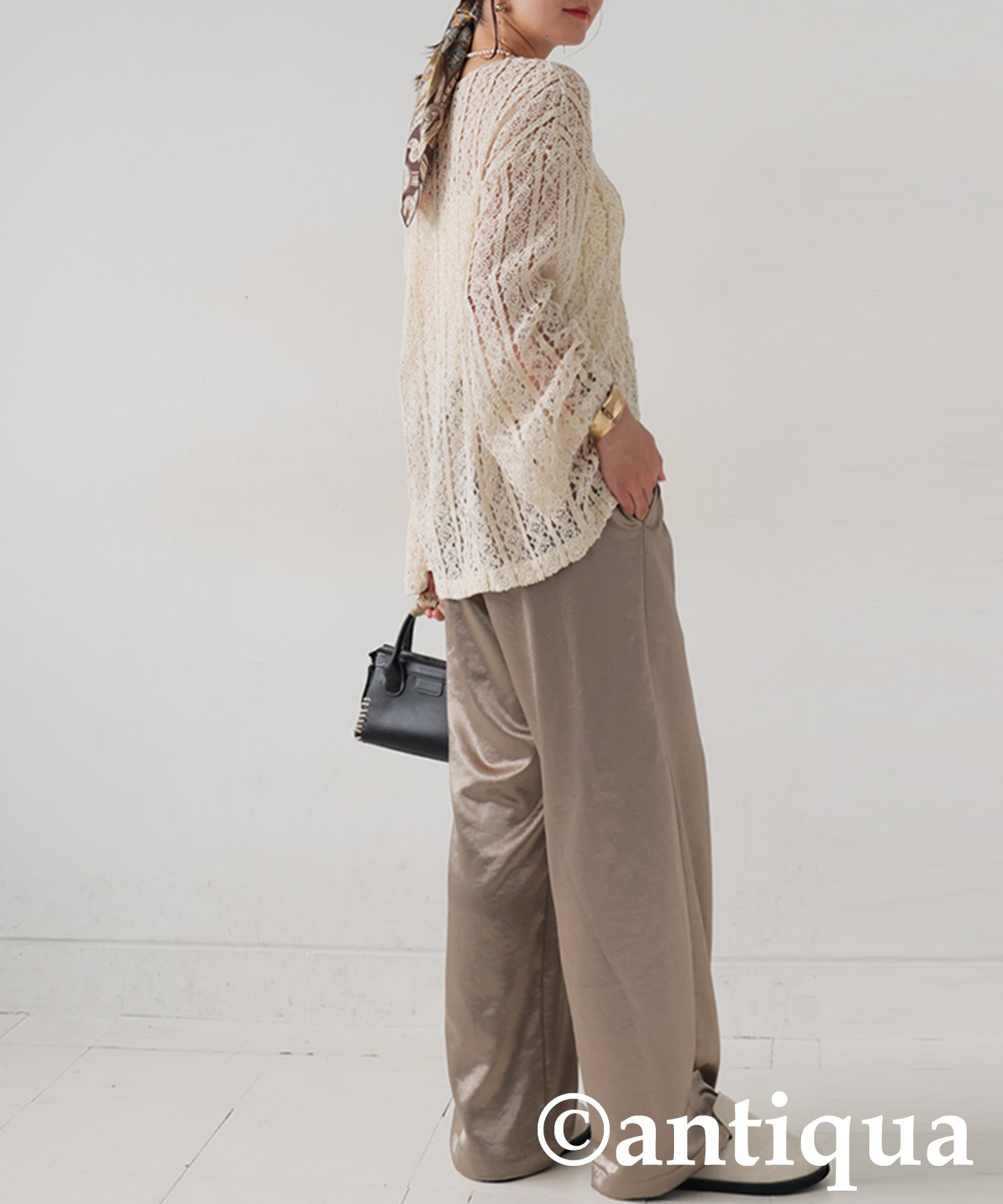 Ladies Satin Wide Pants