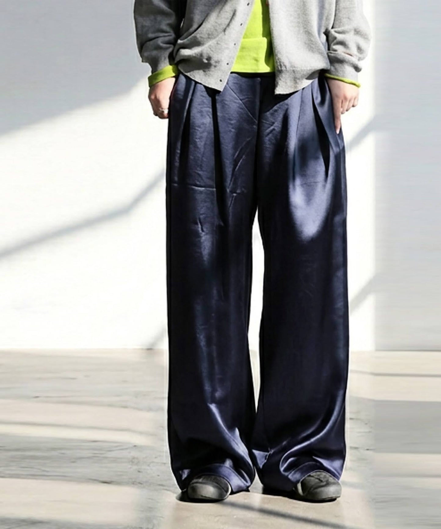 Ladies Satin Wide Pants