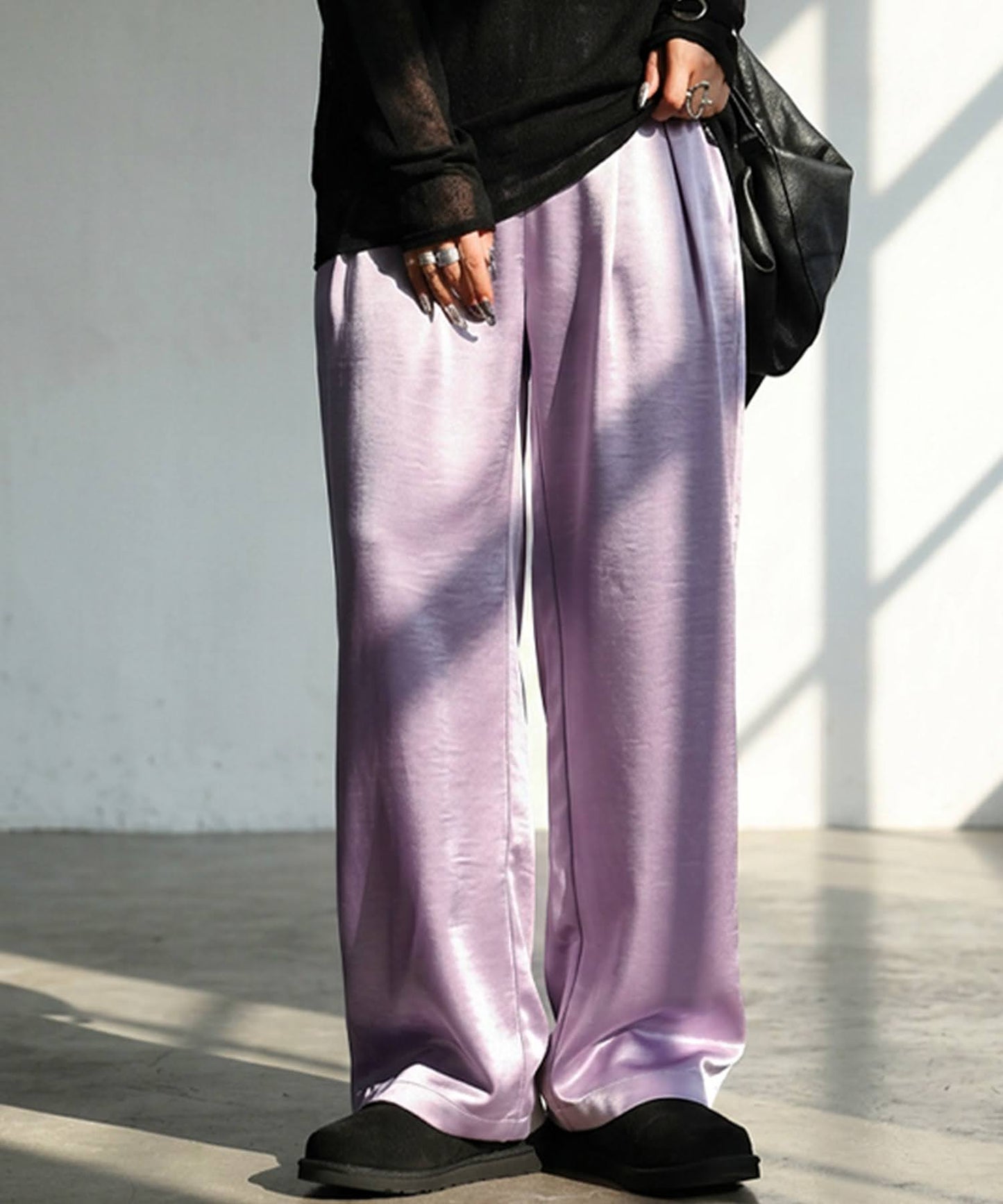 Ladies Satin Wide Pants