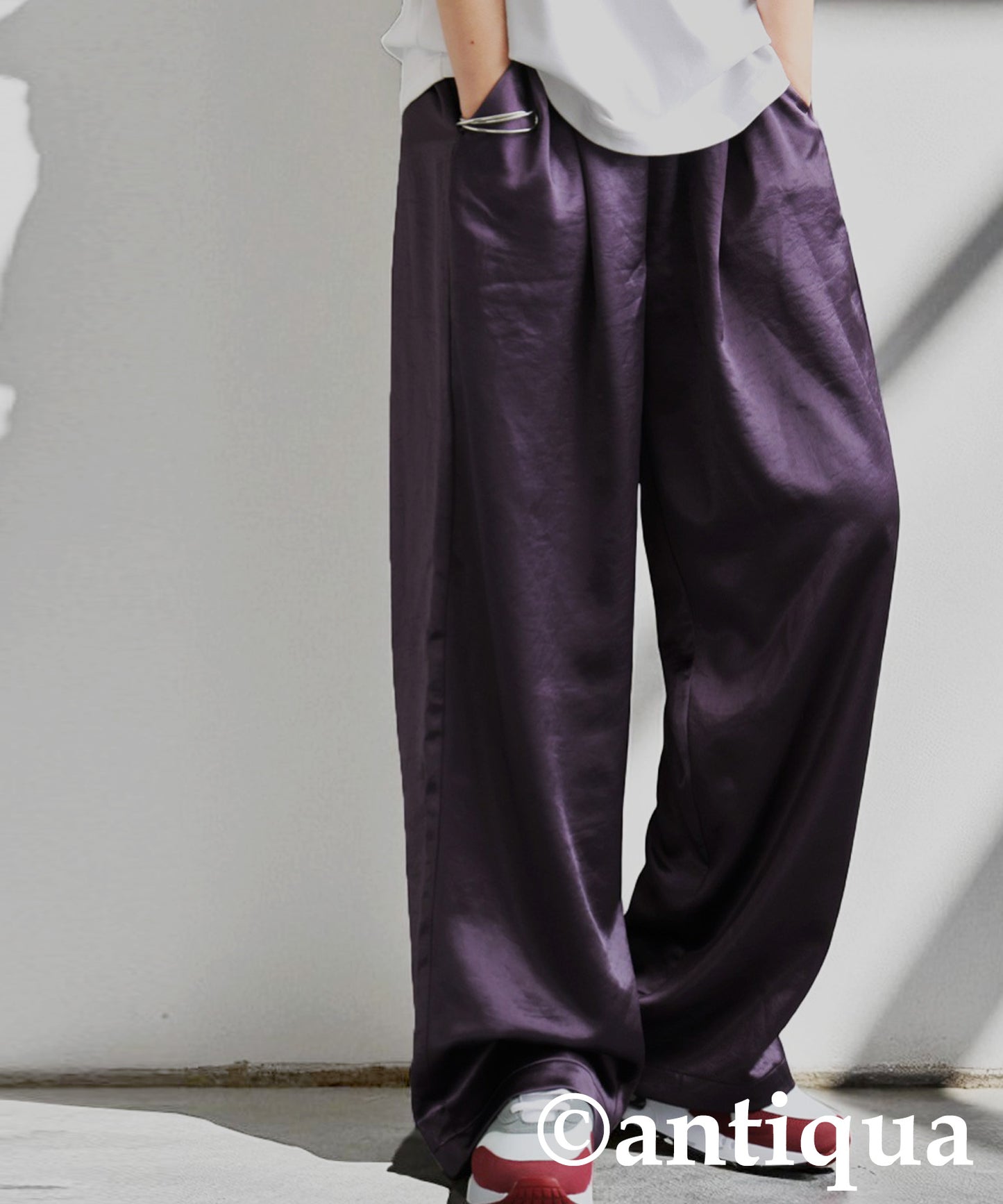 Ladies Satin Wide Pants