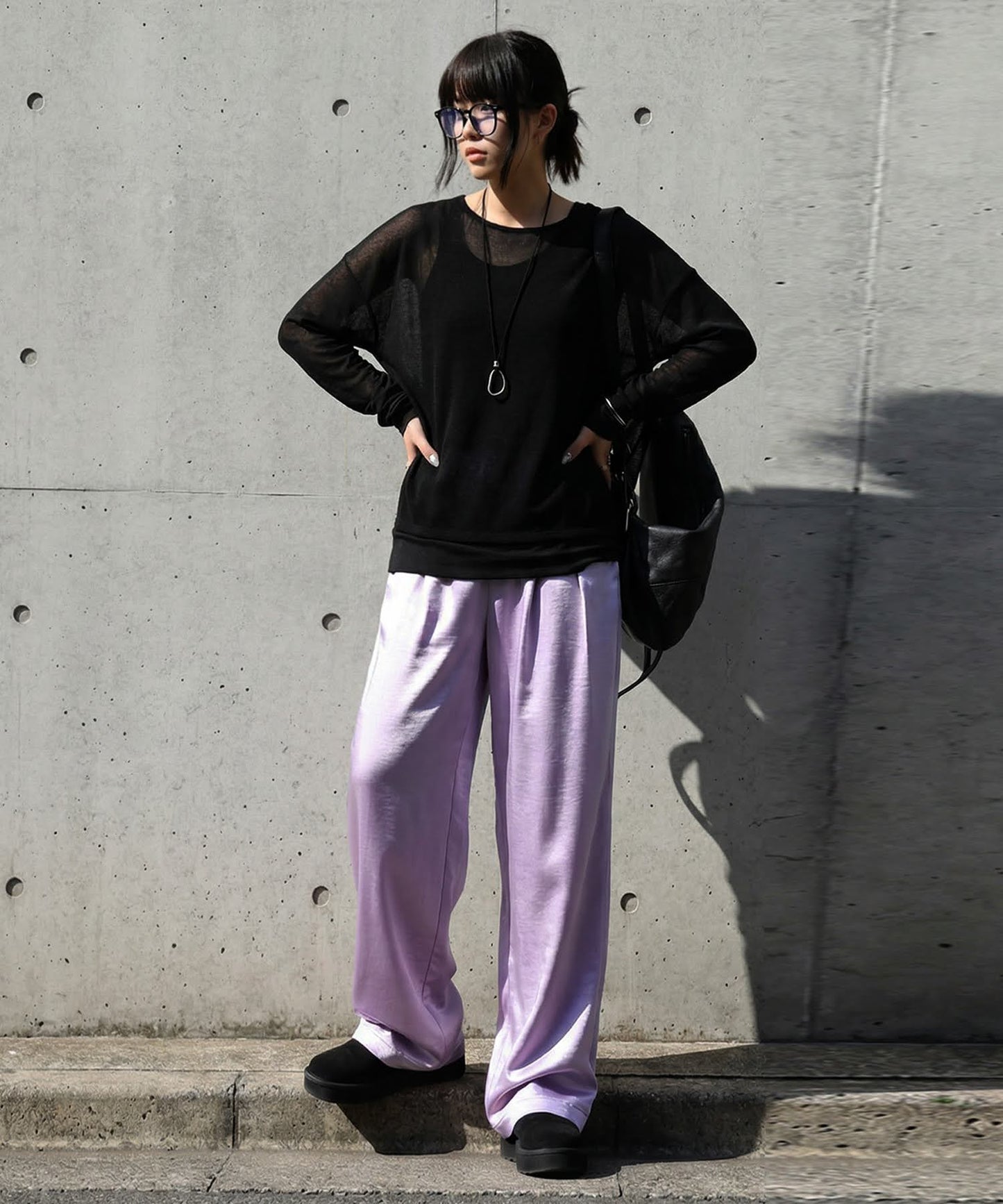 Ladies Satin Wide Pants