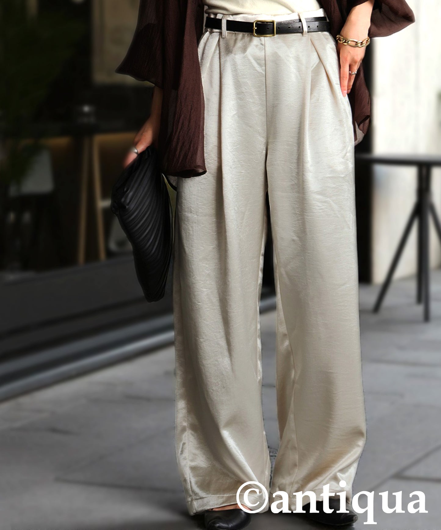 Ladies Satin Wide Pants