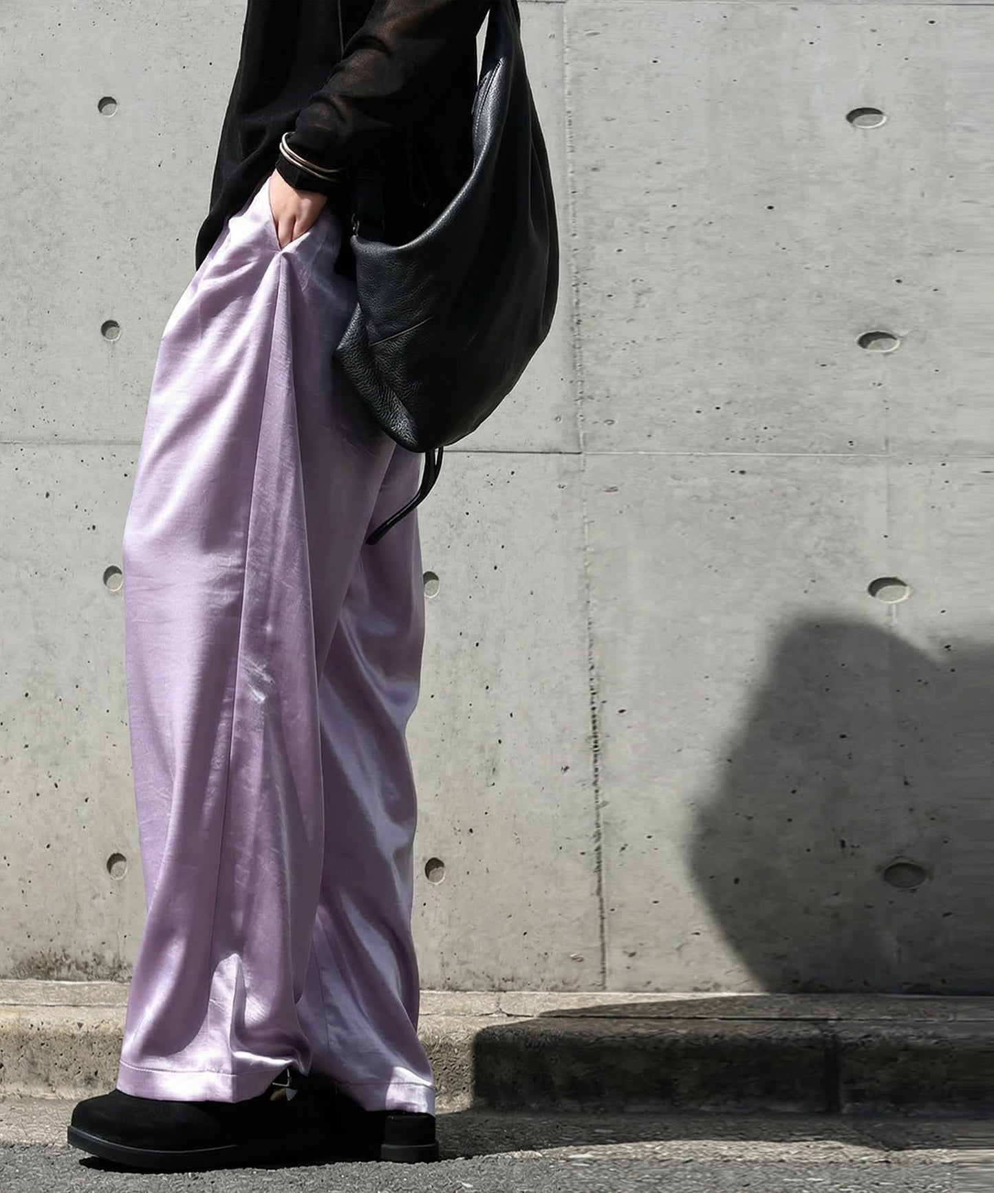 Ladies Satin Wide Pants