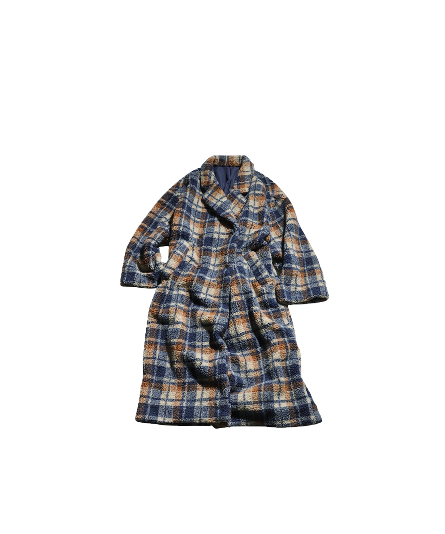 Checked Boa coat Ladies