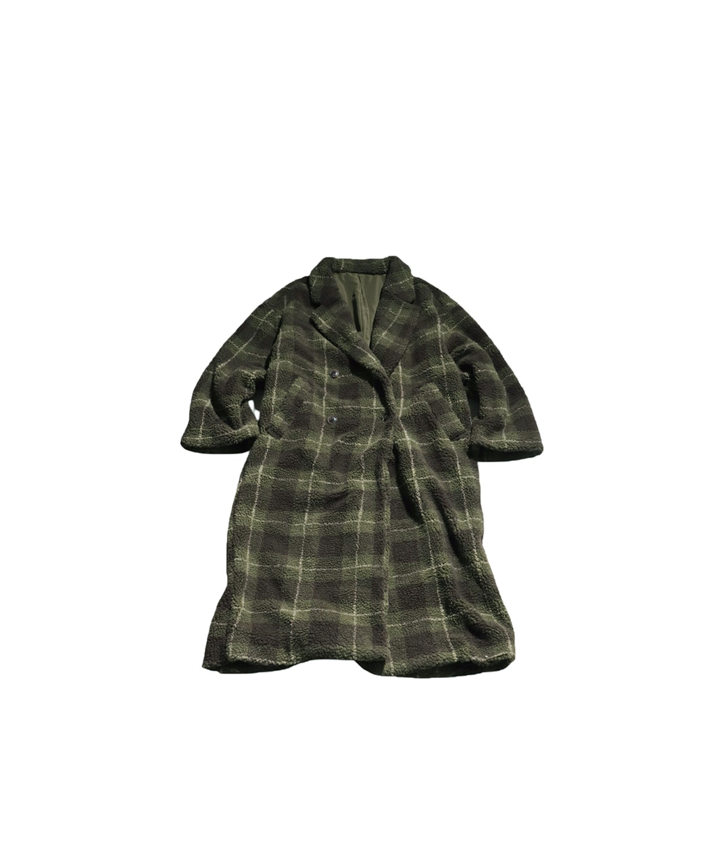 Checked Boa coat Ladies