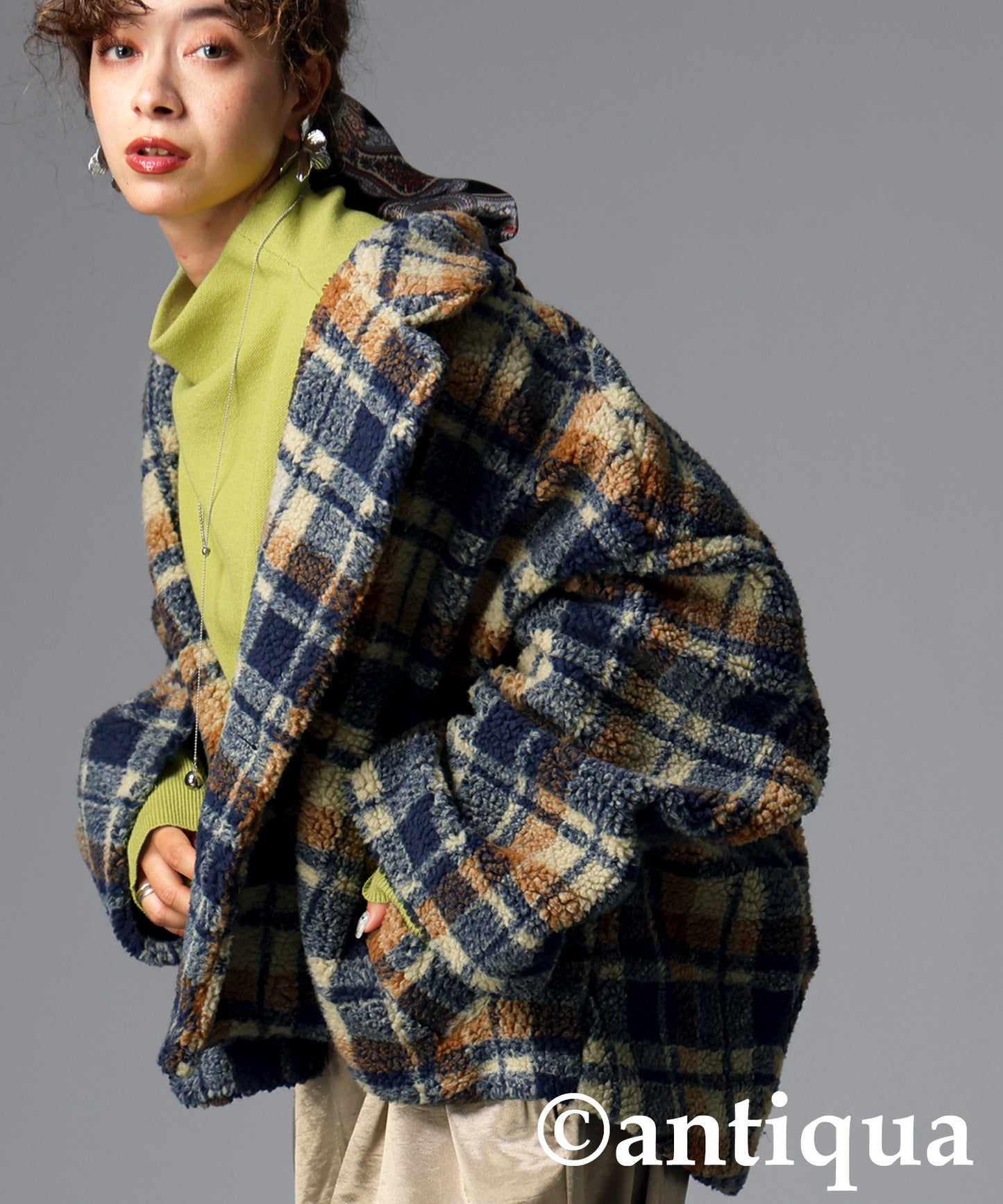 Check Boa Jacket Ladies