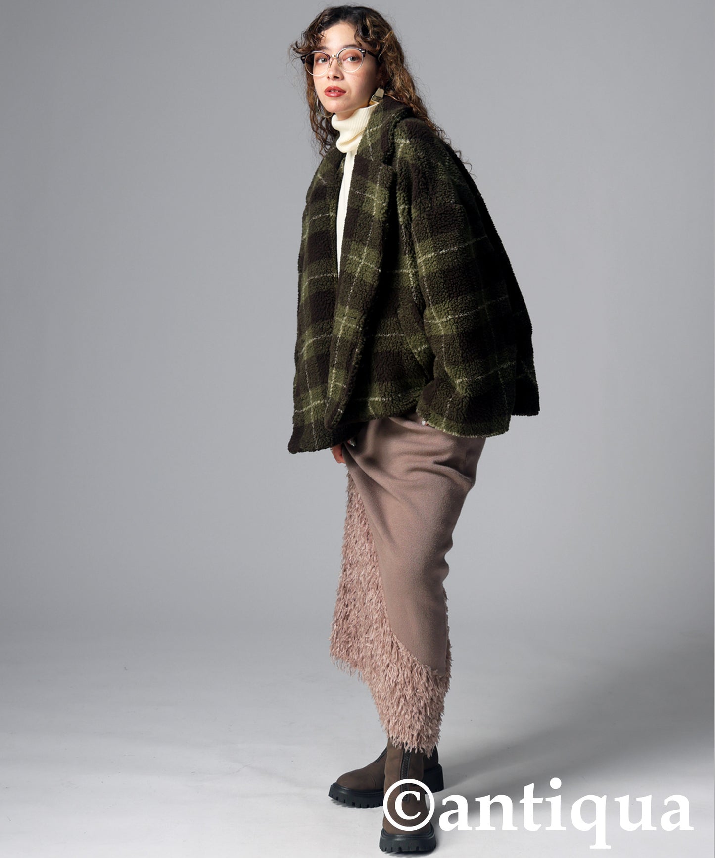 Check Boa Jacket Ladies