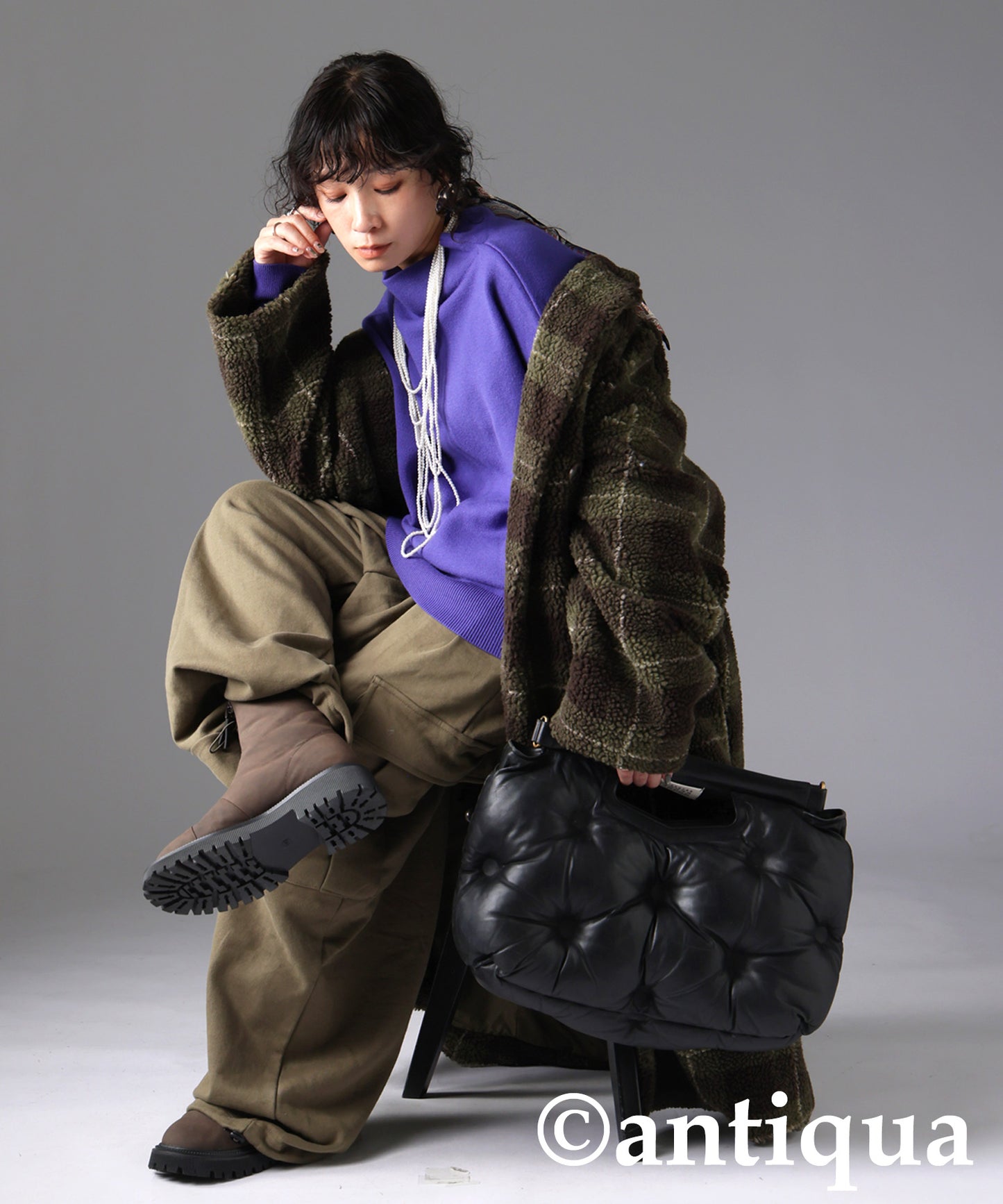 Check Boa Jacket Ladies