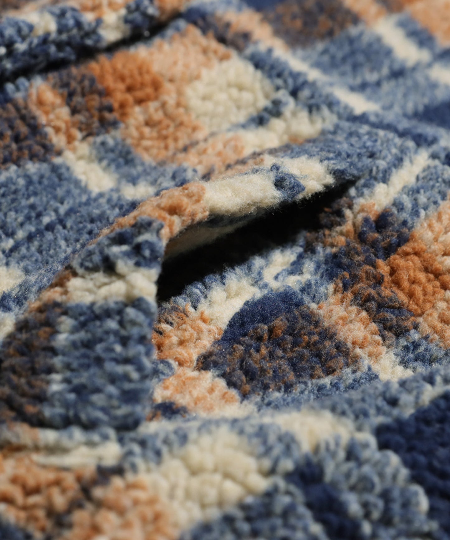 Checked Boa coat Ladies