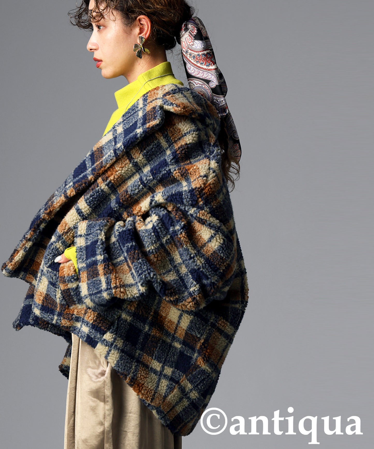 Check Boa Jacket Ladies