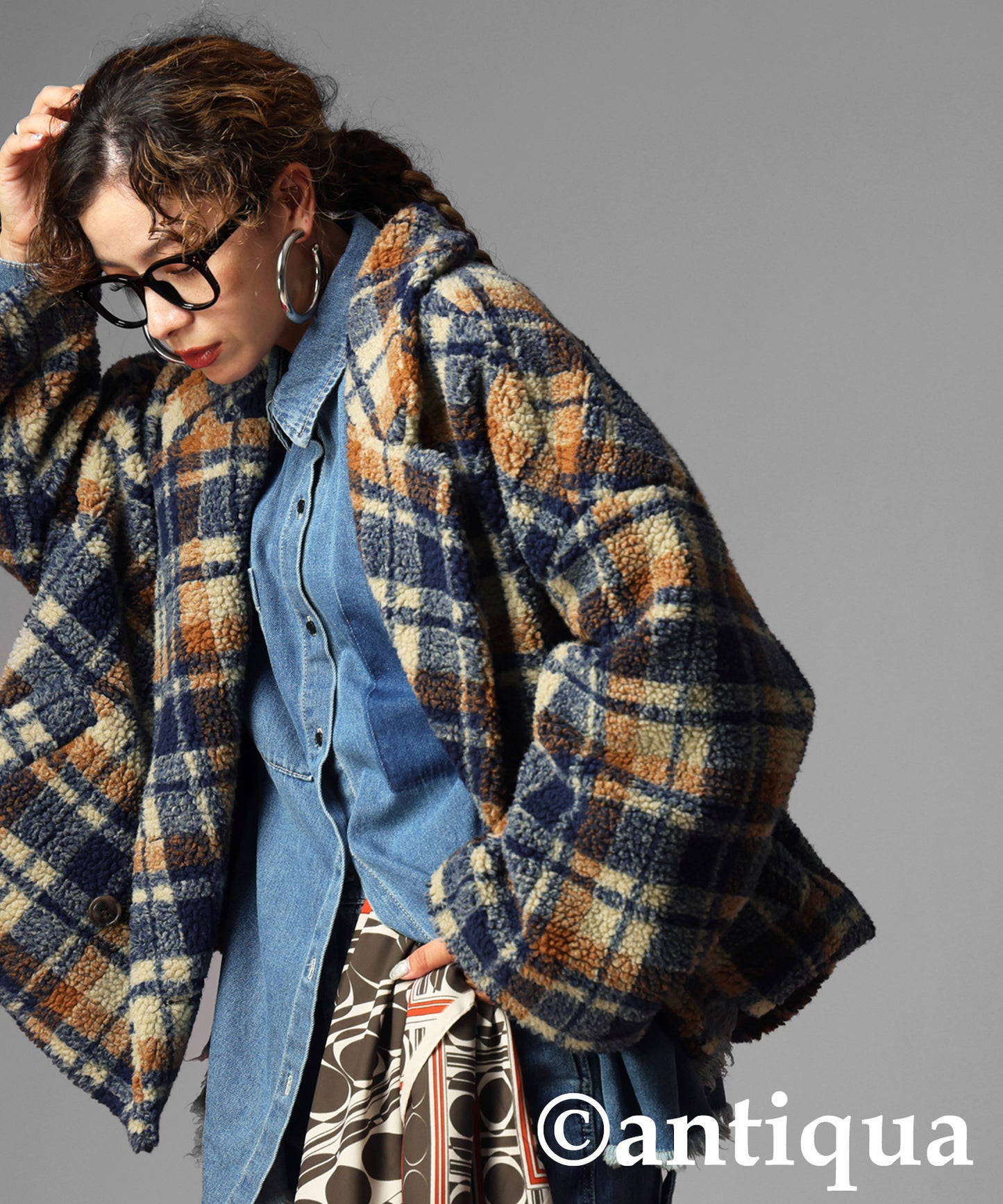 Check Boa Jacket Ladies