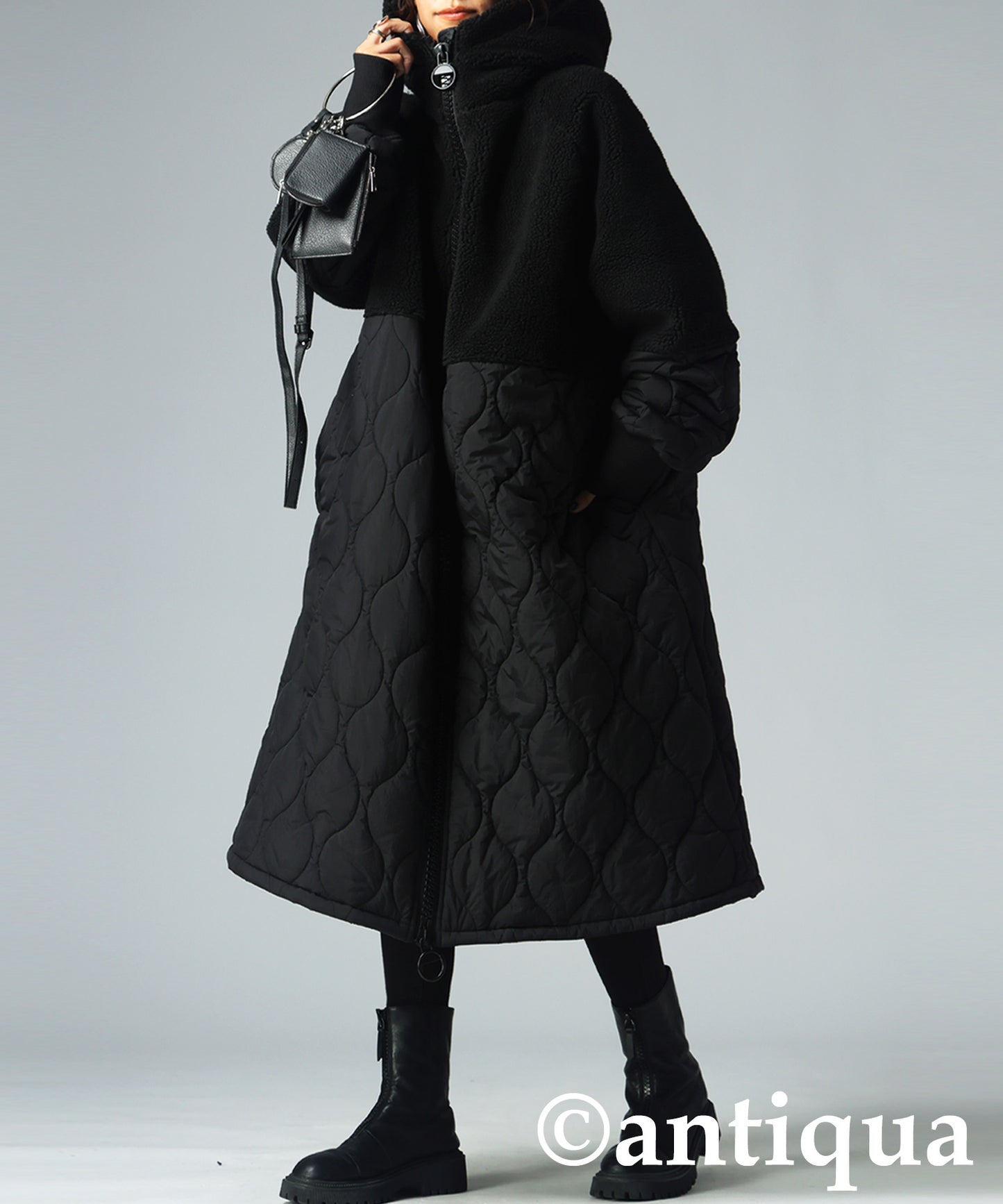 Big Zipper Long Coat Ladies