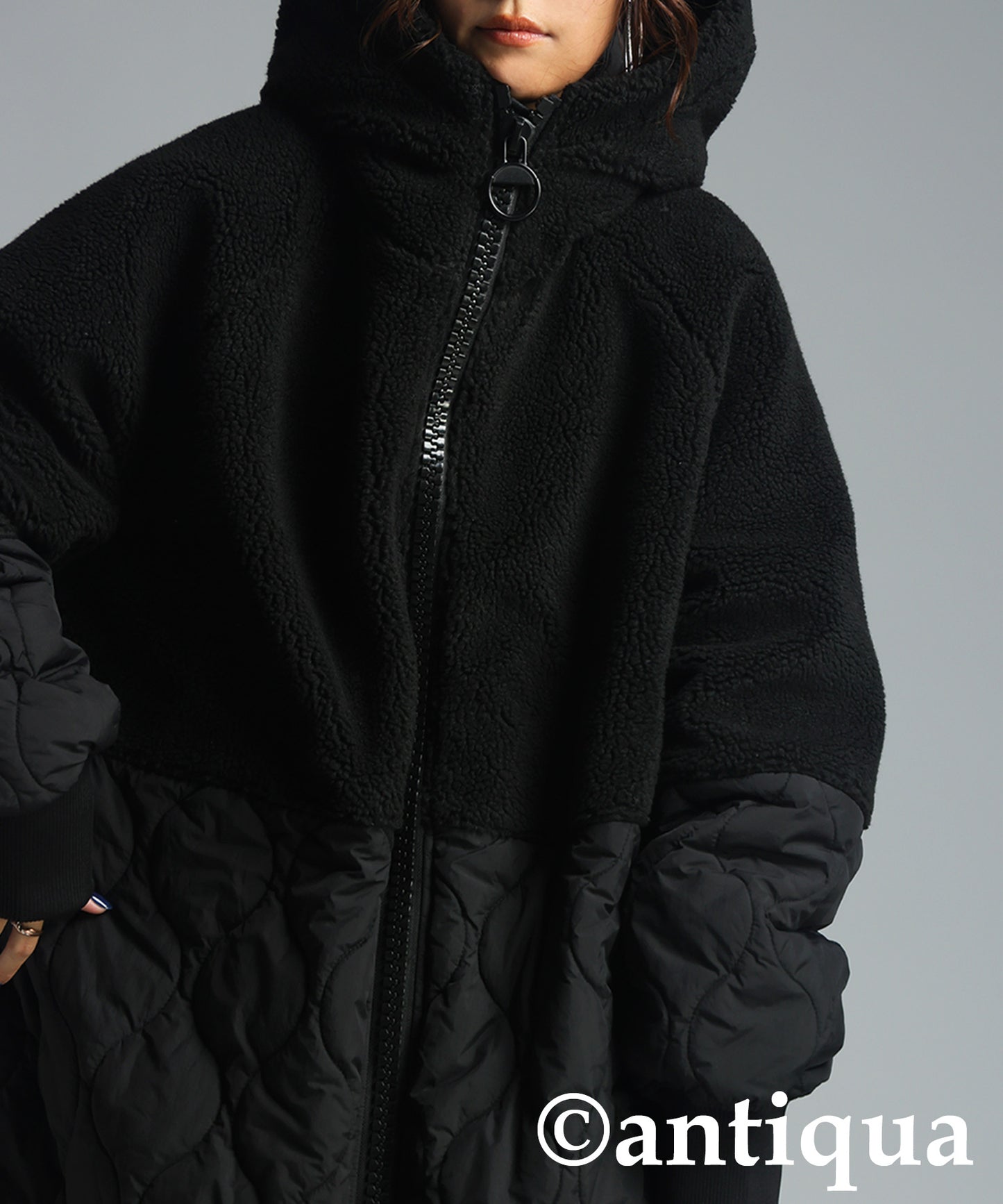 Big Zipper Long Coat Ladies