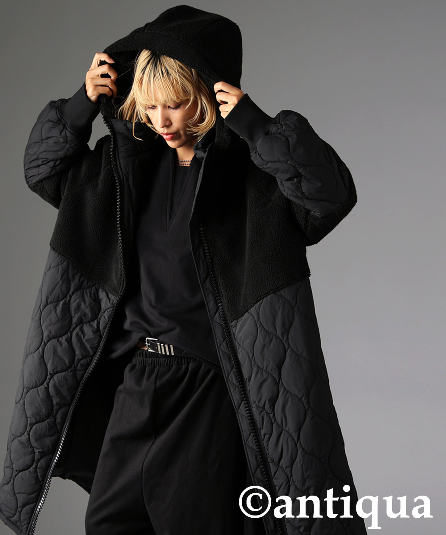 Big Zipper Long Coat Ladies