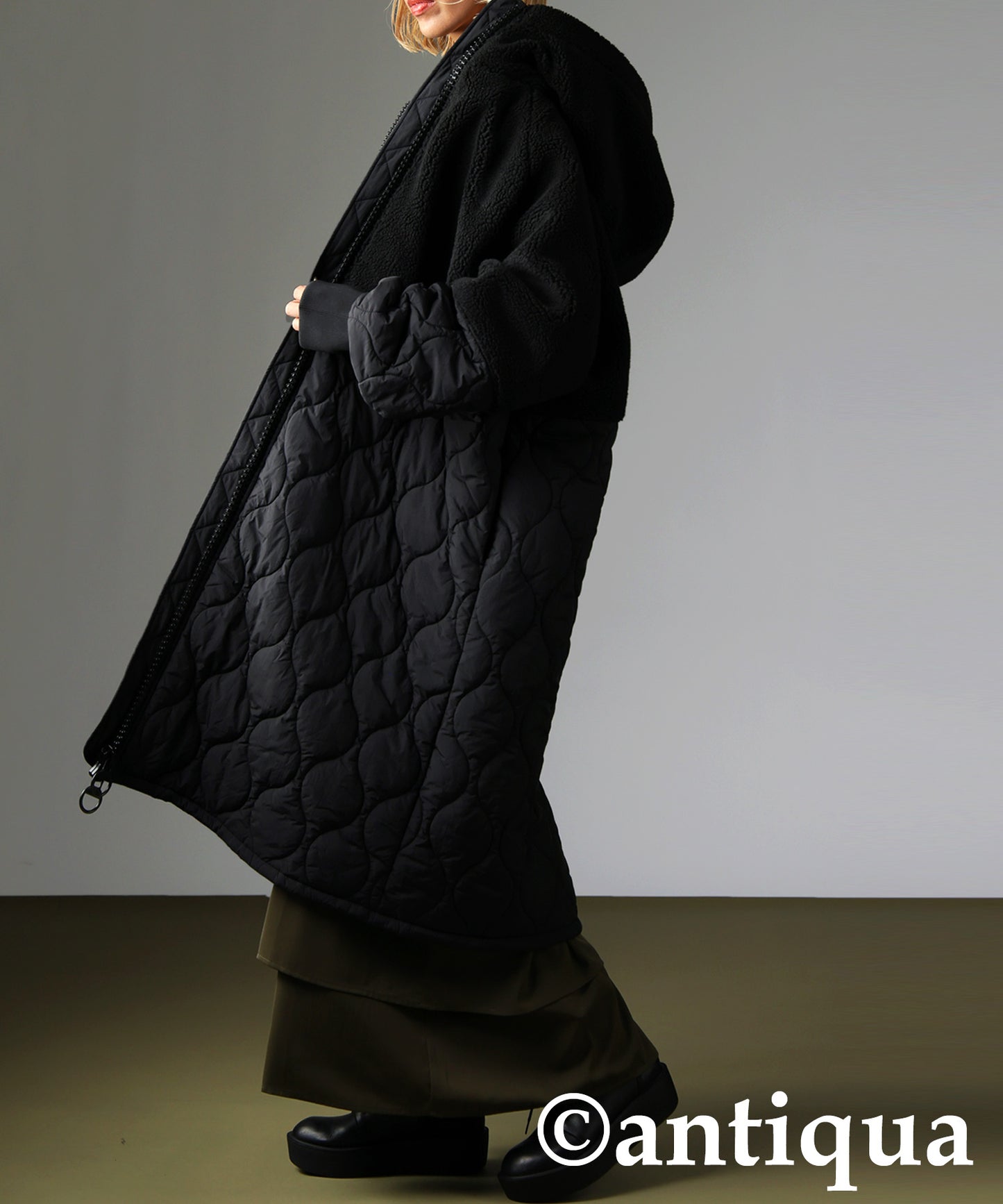 Big Zipper Long Coat Ladies