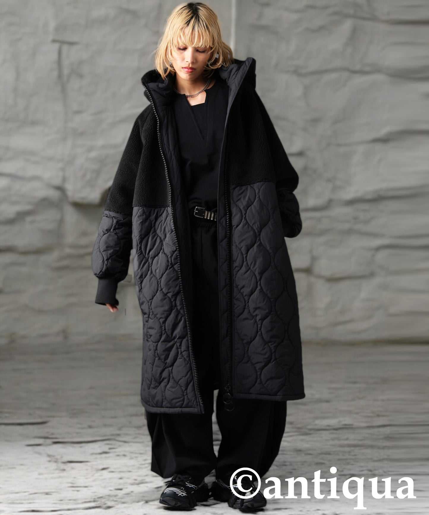 Big Zipper Long Coat Ladies