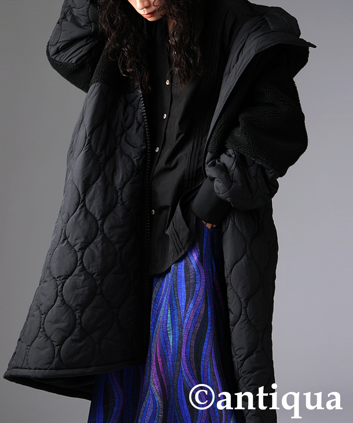 Big Zipper Long Coat Ladies