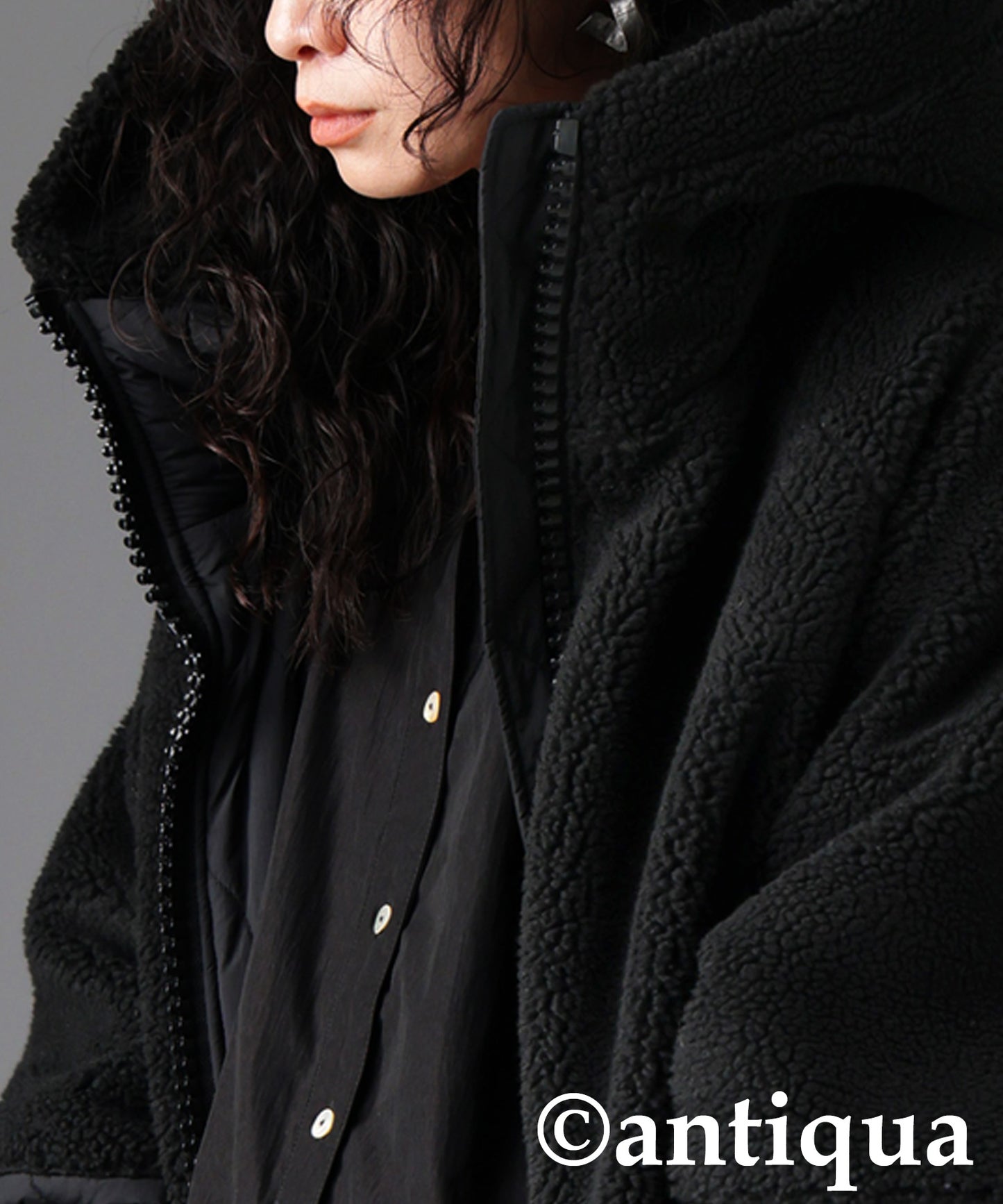 Big Zipper Long Coat Ladies