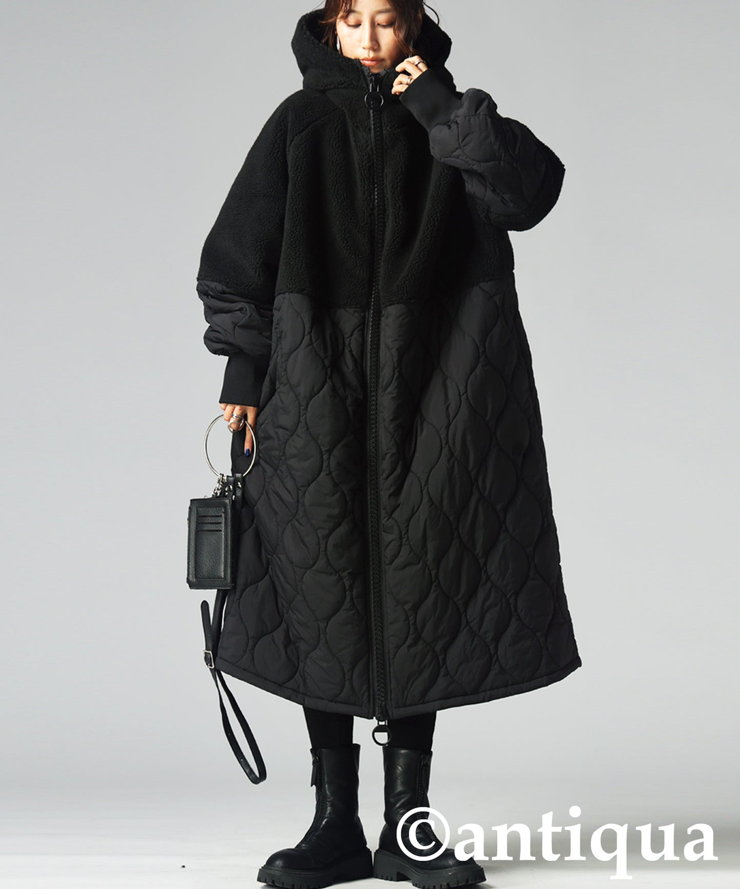 Big Zipper Long Coat Ladies